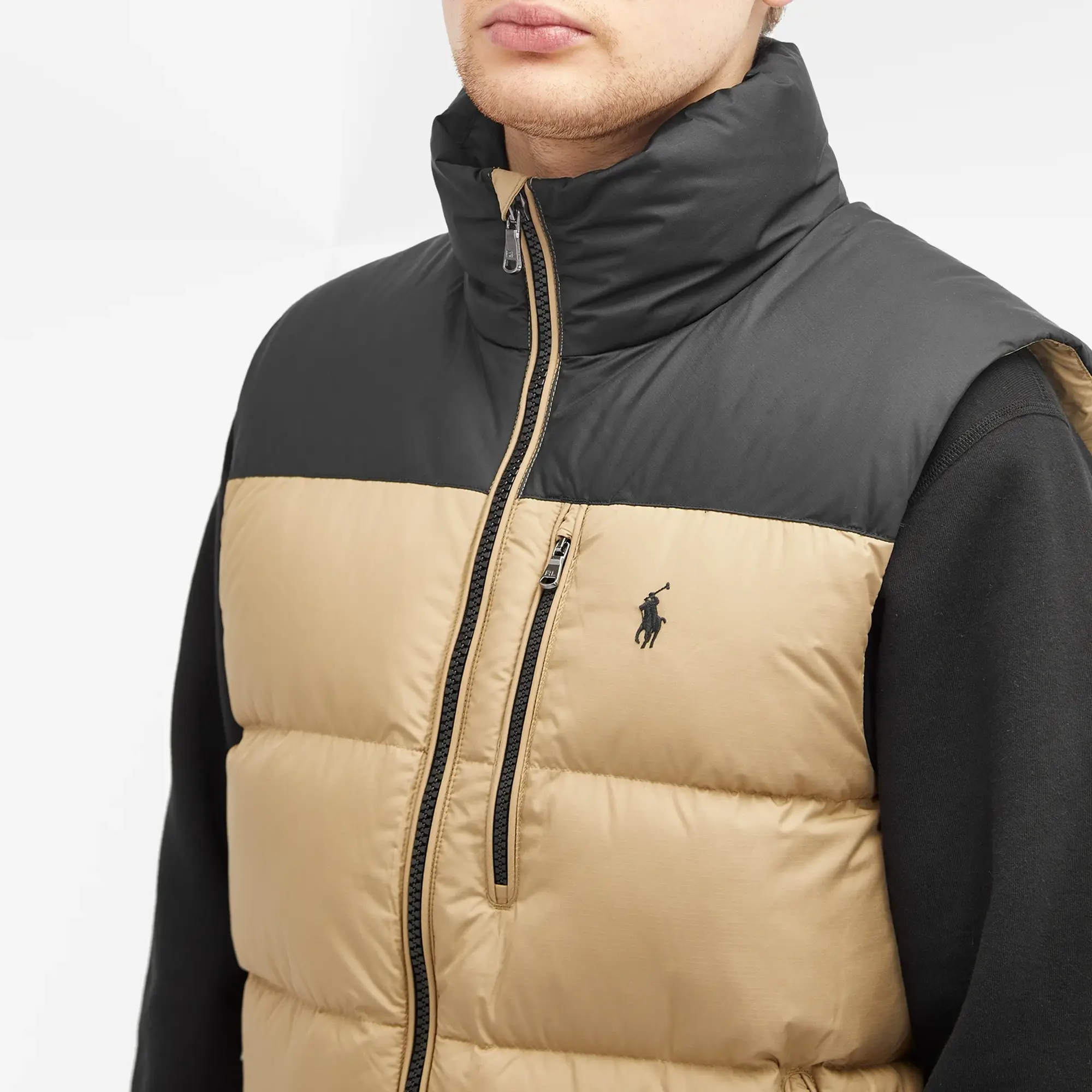 Polo Ralph Lauren Men's El Cap Down Vest Desert Khaki/Polo Black