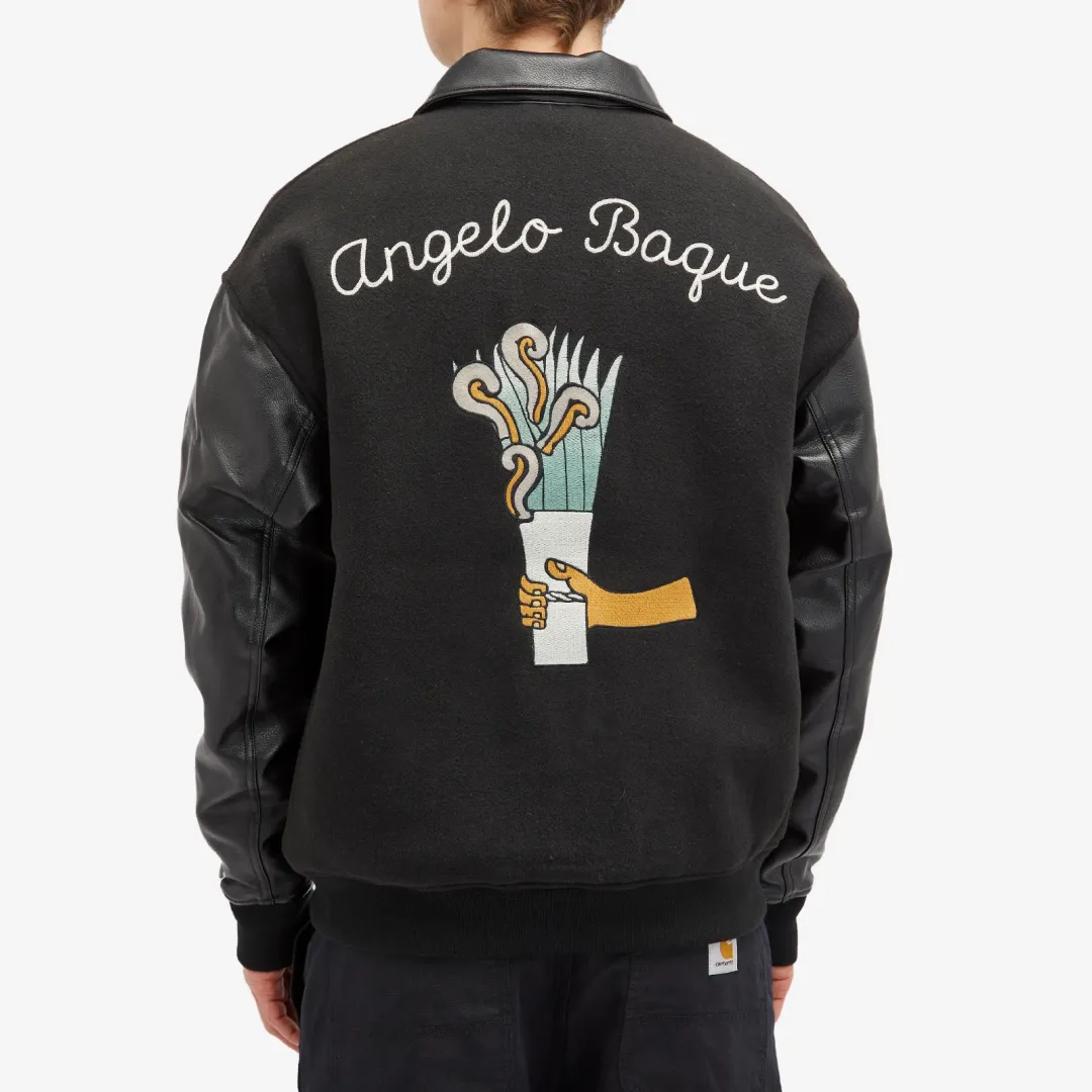 Champion Men's x Angelo Baque Varsity Jacket Black | GP204001-X001