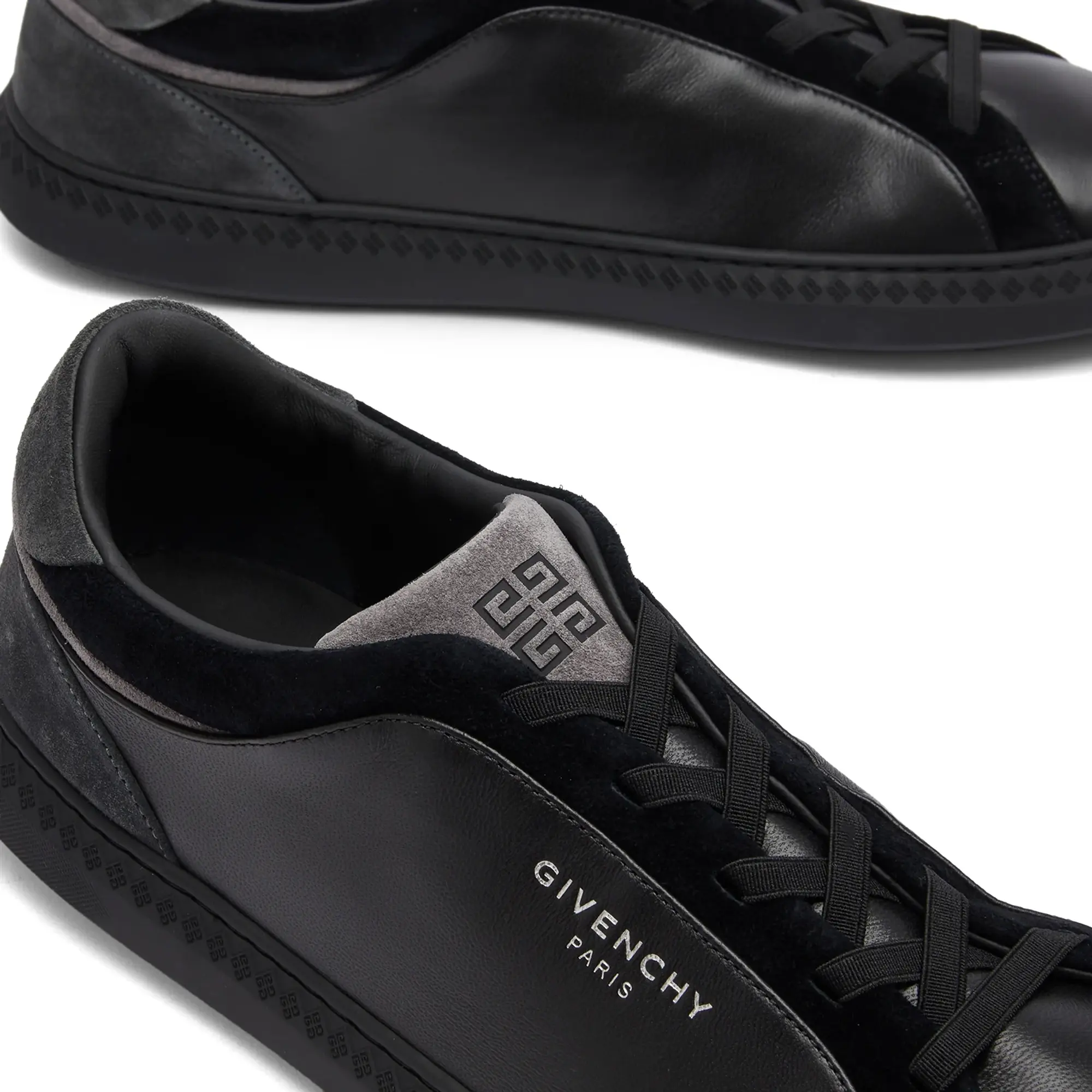 Givenchy Men's G Set Low Top Elastic Sneakers Black/Grey