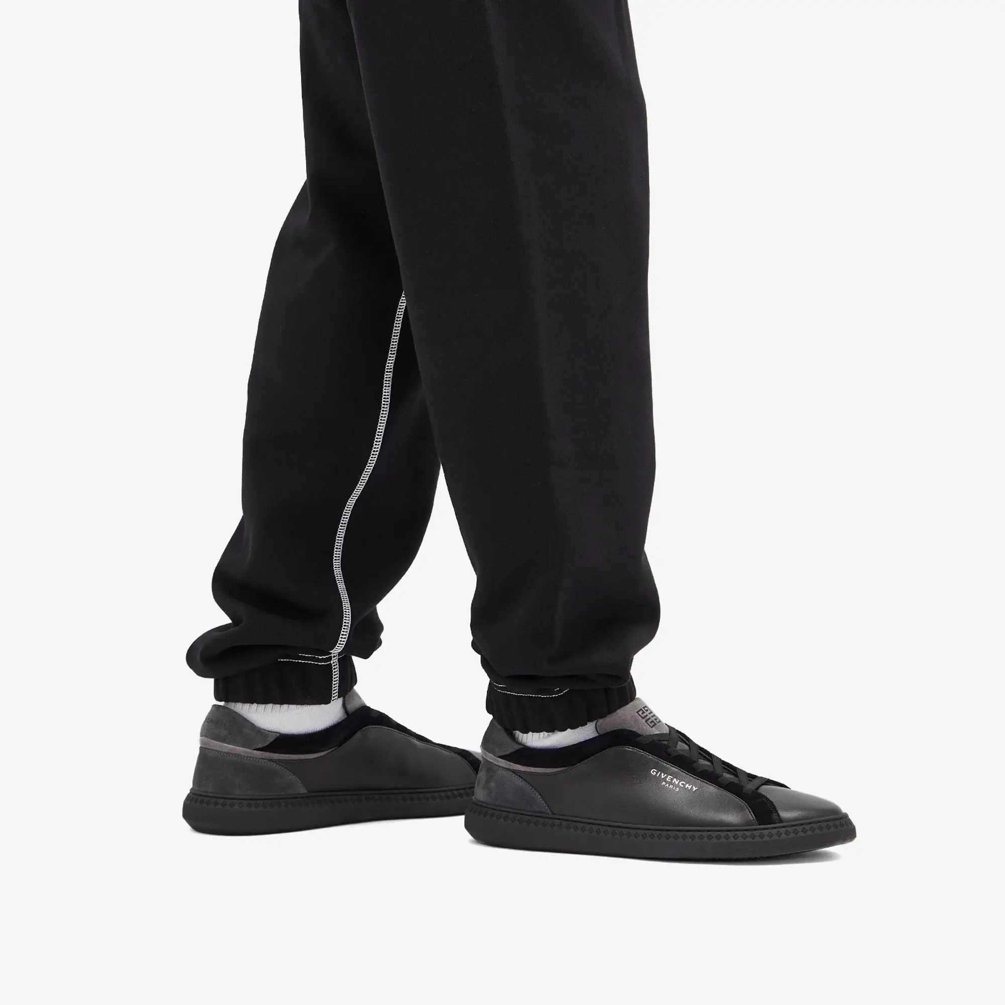 Givenchy Men's G Set Low Top Elastic Sneakers Black/Grey