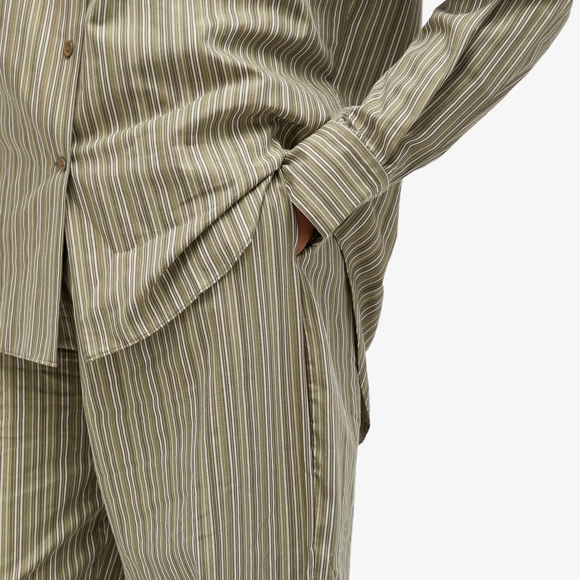 Faithfull The Brand Women's Vieu Relxaed Stripe Pants Khaki Stripe
