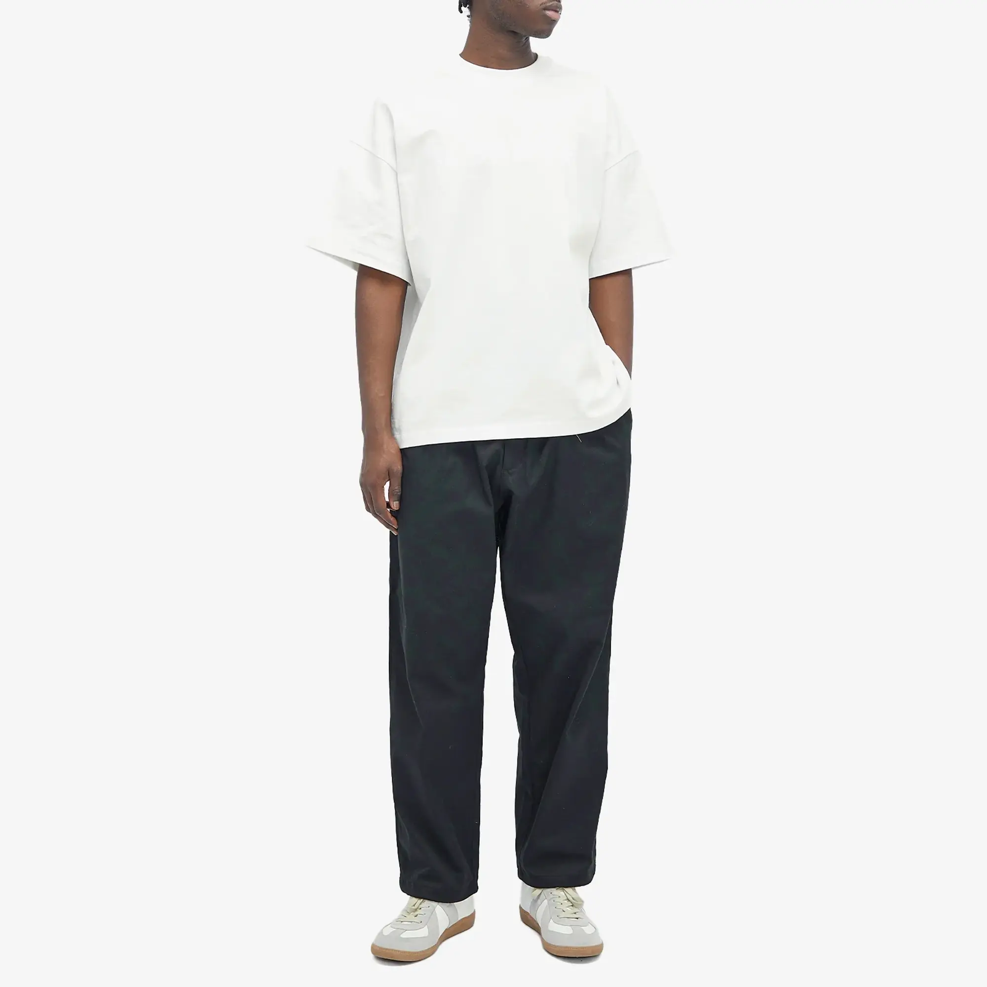 Jil Sander Men's Stiff Lightweight T-Shirt Porcelain