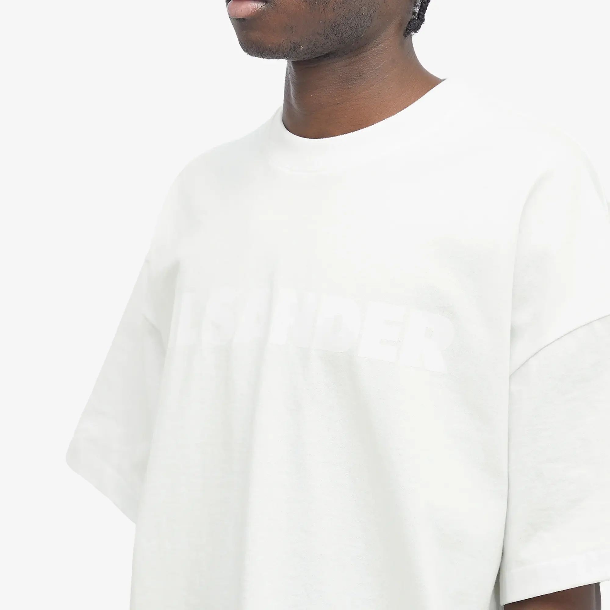 Jil Sander Men's Stiff Lightweight T-Shirt Porcelain