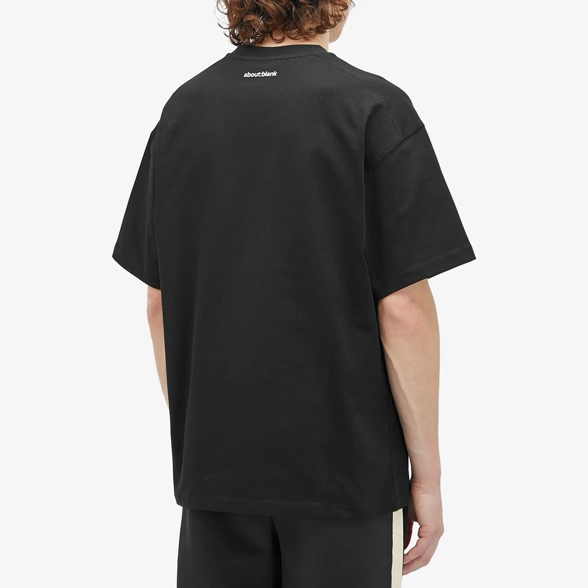 about:blank Men's Monogram T-Shirt Black/Ecru