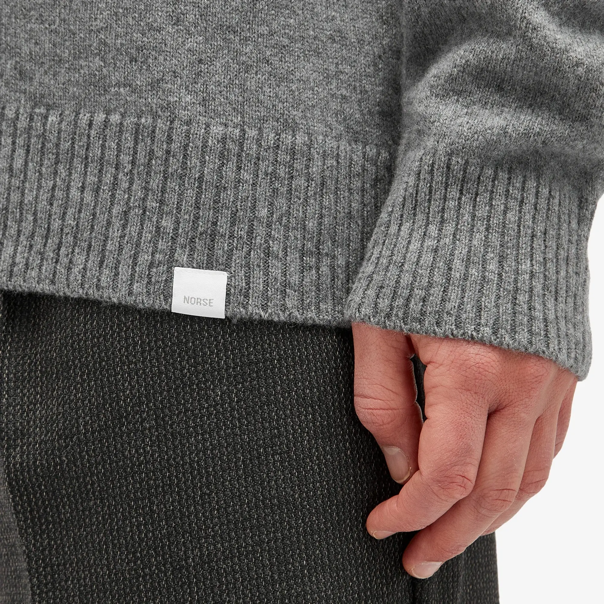 Norse Projects Standard Merino Lambswool Sweater Men Pullovers Grey