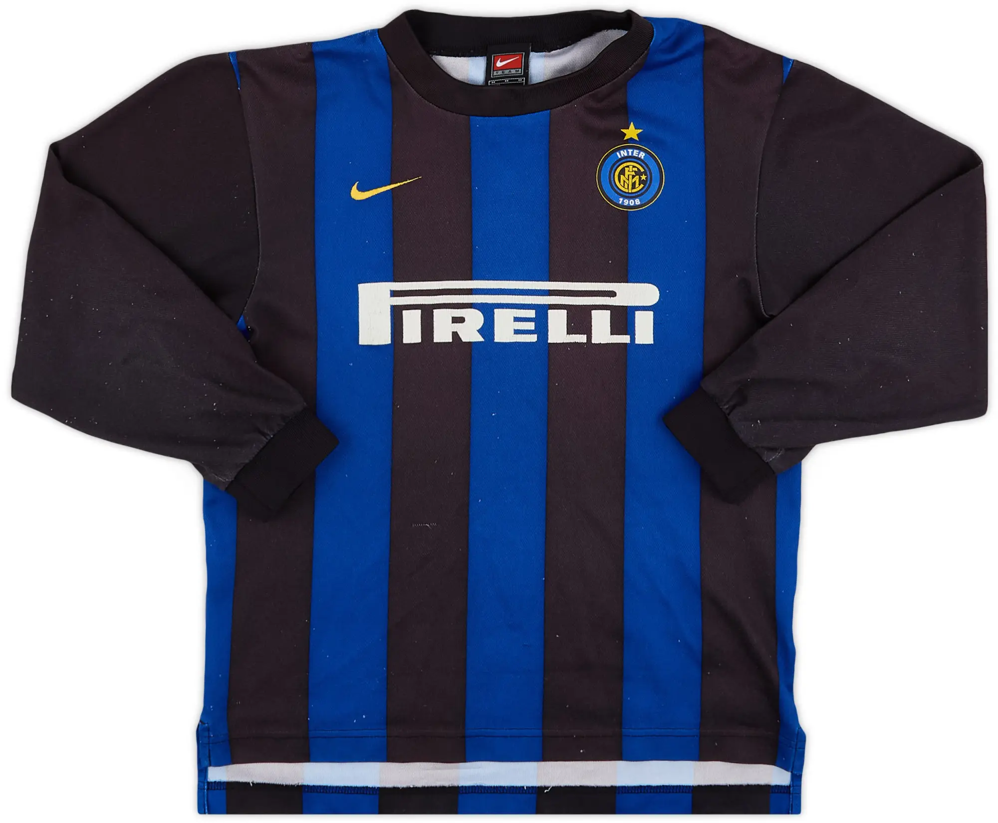 Nike 2000-01 Inter Milan Basic Home L/S Shirt - 4/10 - (M.Boys)