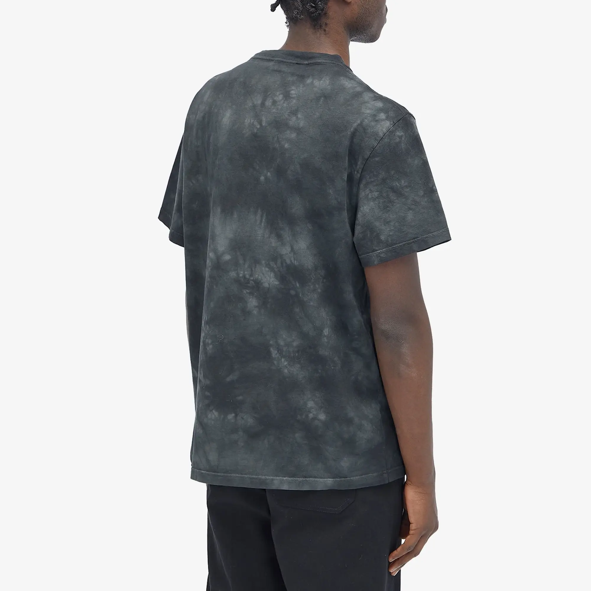 Alexander McQueen Men's Uneven Dyed Skull Logo T-Shirt Black