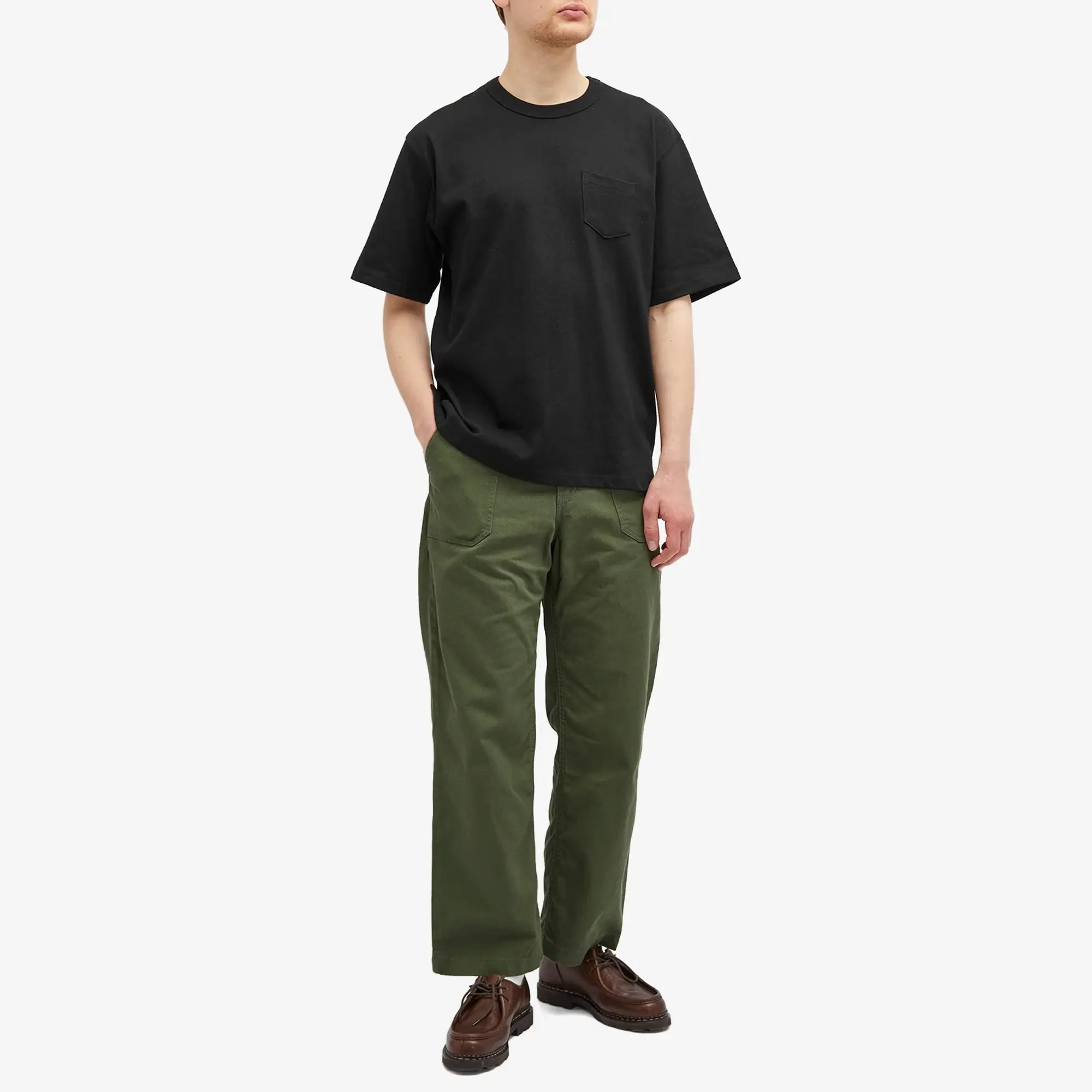 Uniform Bridge Men's Heavyweight Pocket T-Shirt Black