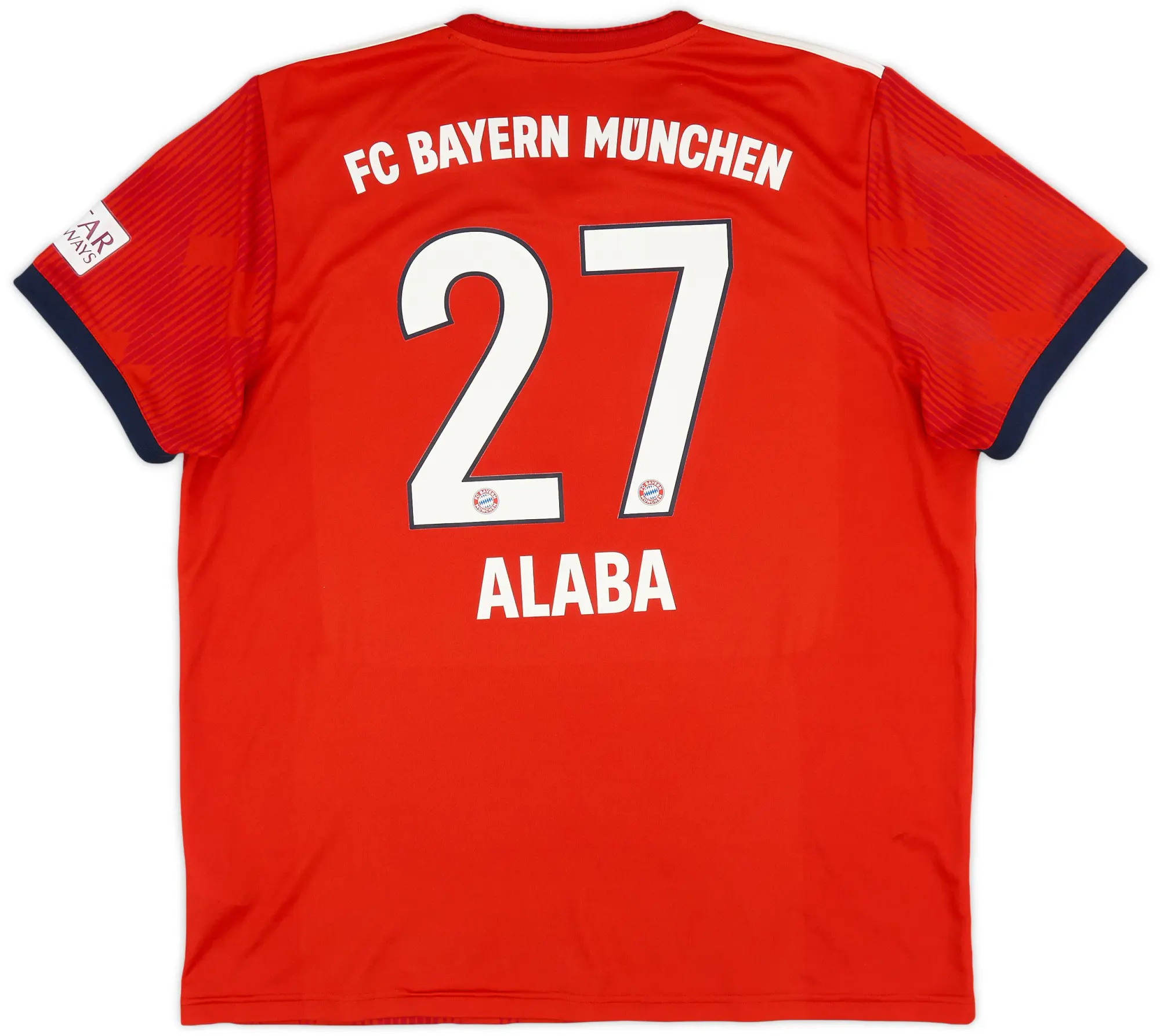 adidas 2018-19 Bayern Munich Home Shirt Alaba #27 - 9/10 - (XL)