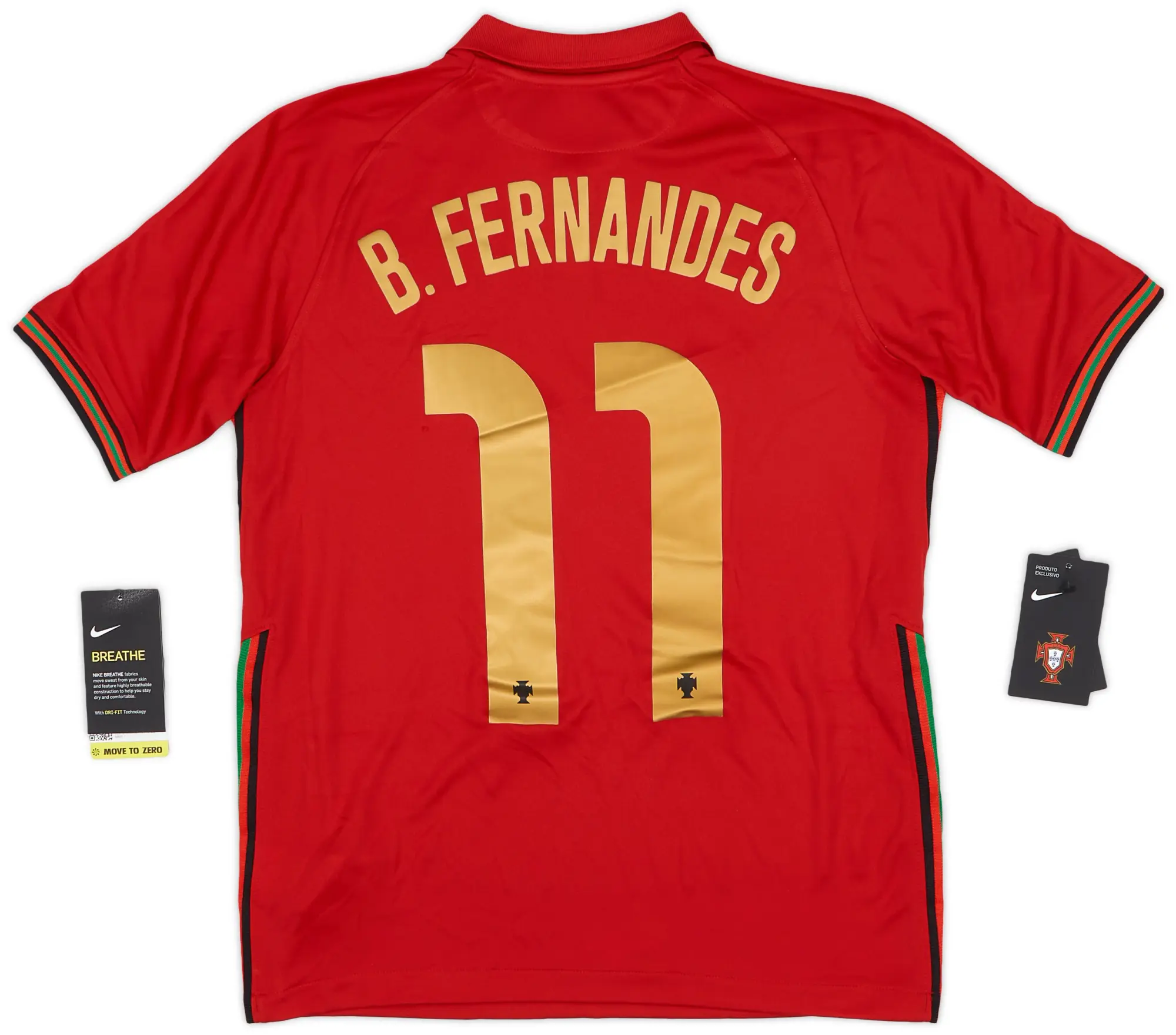 Nike 2020-21 Portugal Home Shirt B.Fernandes #11 (XL.Boys)