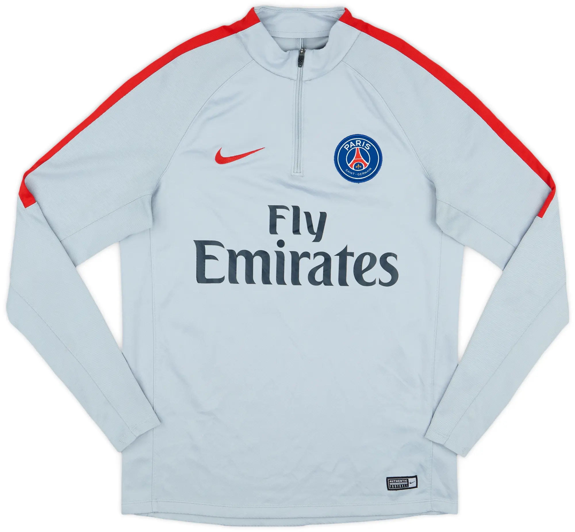 2017-18 Paris Saint-Germain Nike 1/4 Zip Training Top - 8/10 - (M)