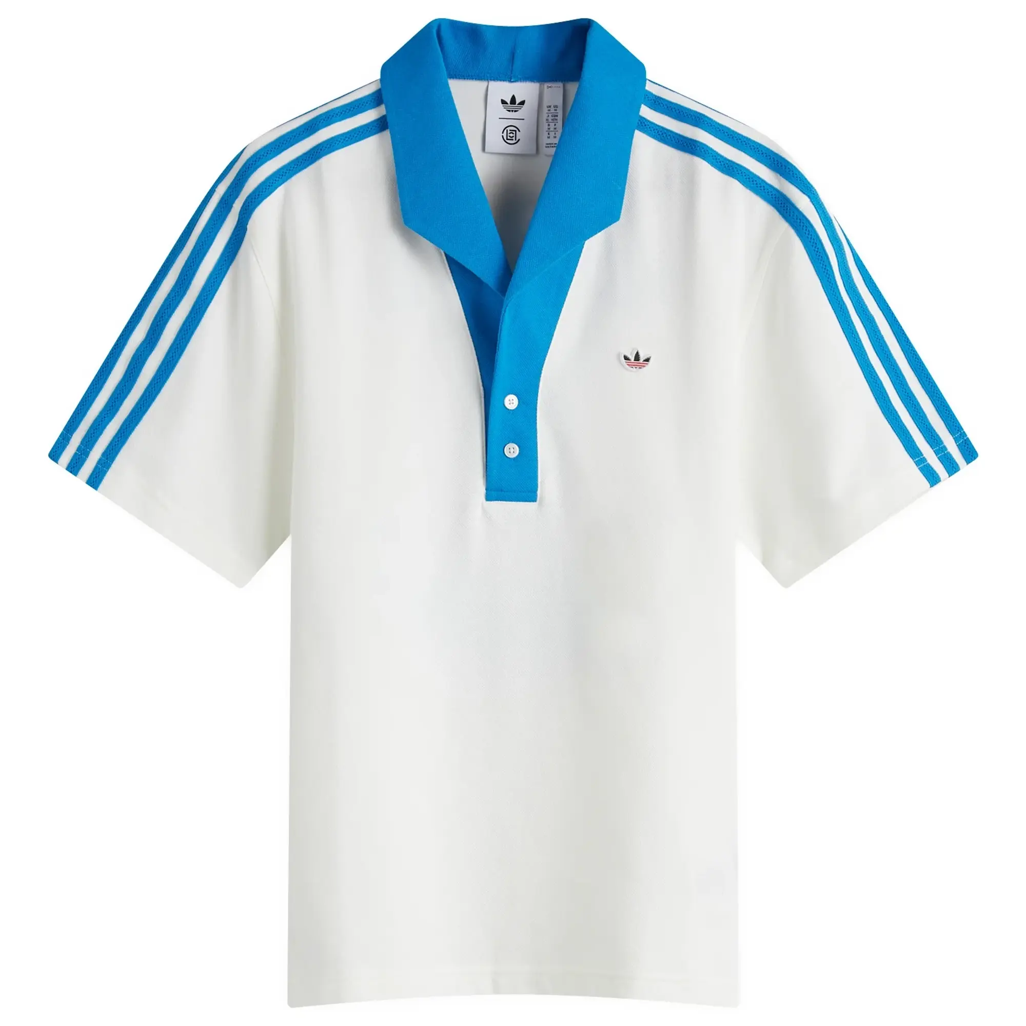 adidas Originals Adidas Men's x Clot Short Sleeved Polo Core White