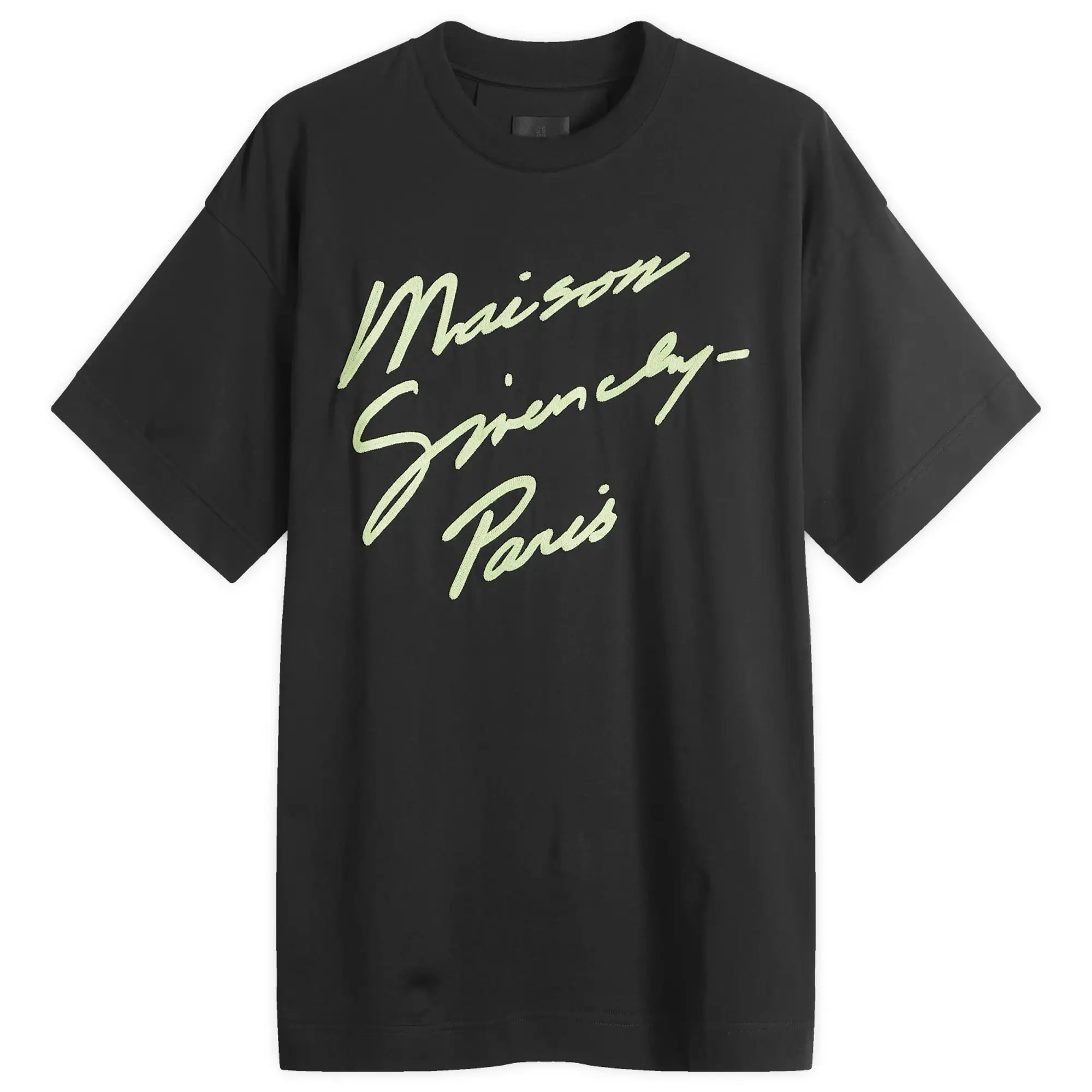 Givenchy Men's Script Logo Regular Fit T-Shirt Black/Green