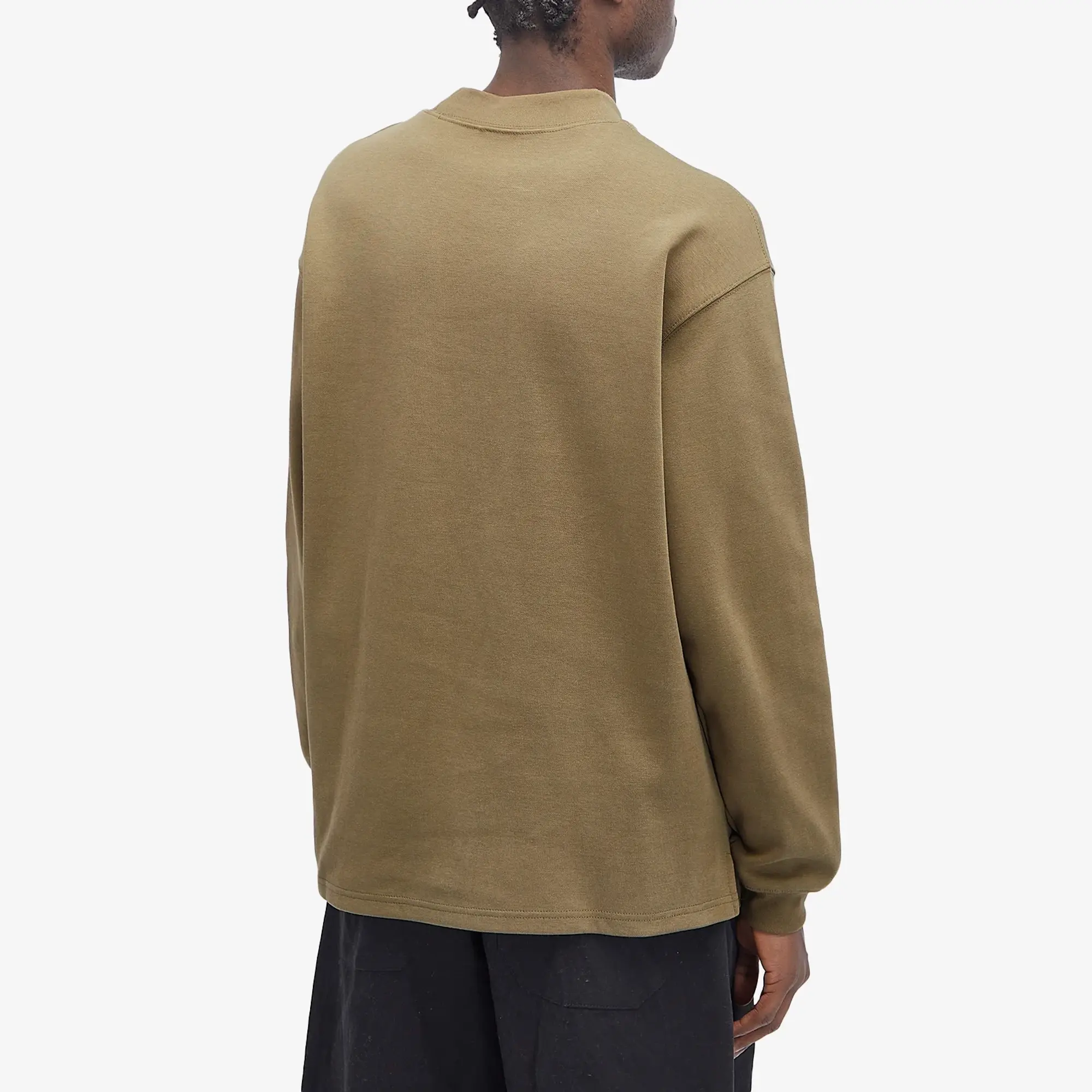 FrizmWORKS Men's Mock Neck Long Sleeve T-Shirt Olive
