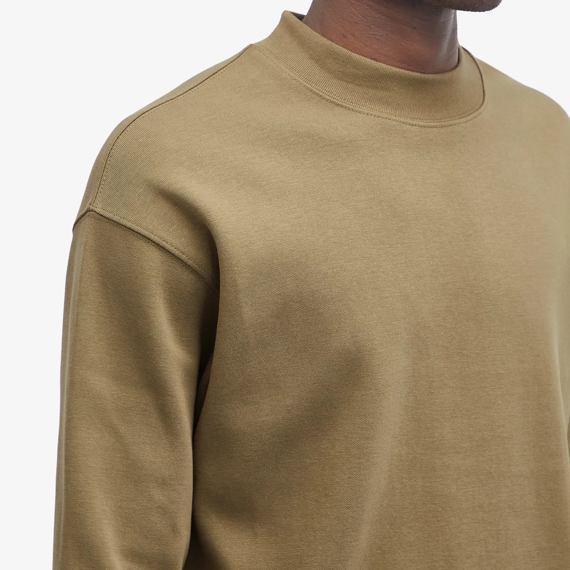 FrizmWORKS Men's Mock Neck Long Sleeve T-Shirt Olive