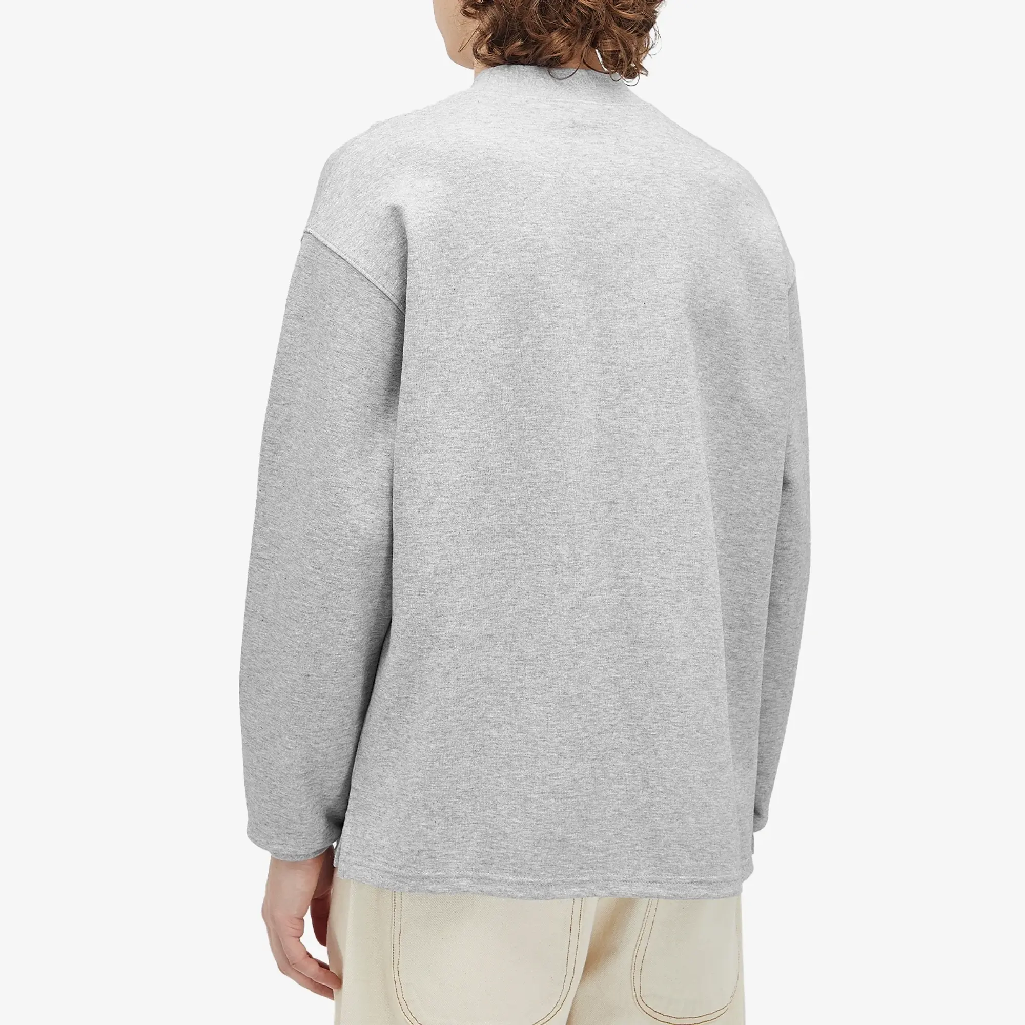 FrizmWORKS Men's Mock Neck Long Sleeve T-Shirt Grey