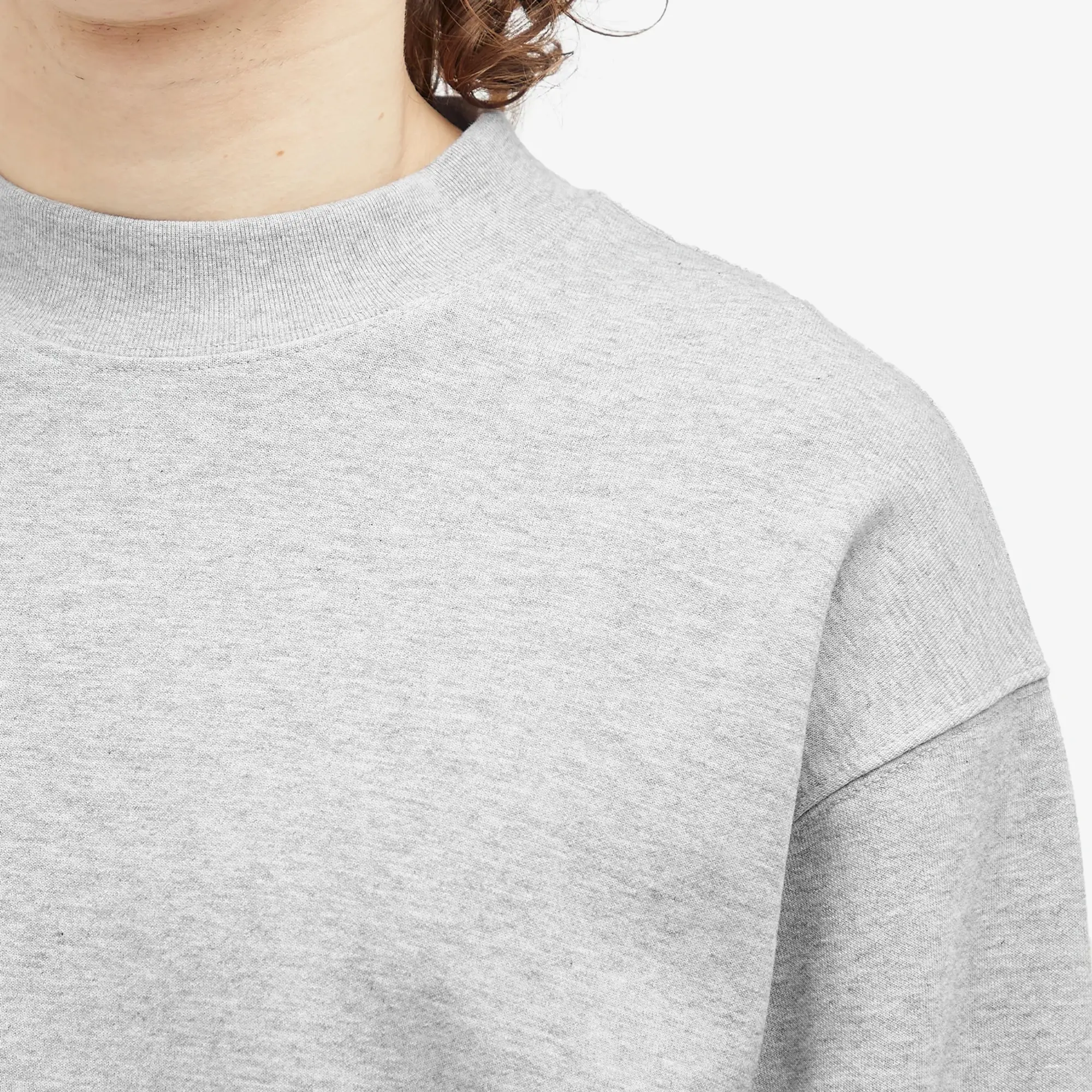 FrizmWORKS Men's Mock Neck Long Sleeve T-Shirt Grey