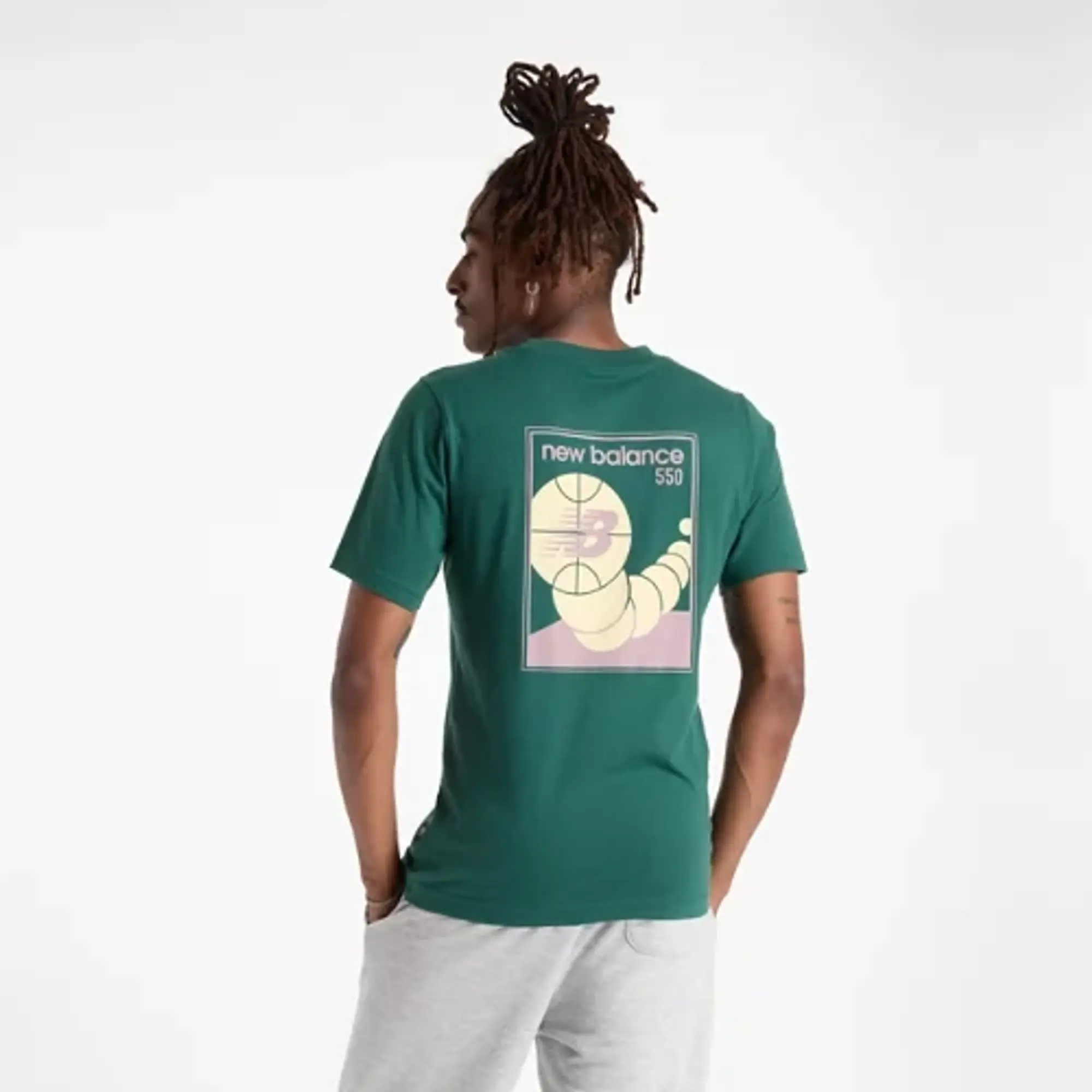 New Balance 550 Tee Men Shortsleeves Green