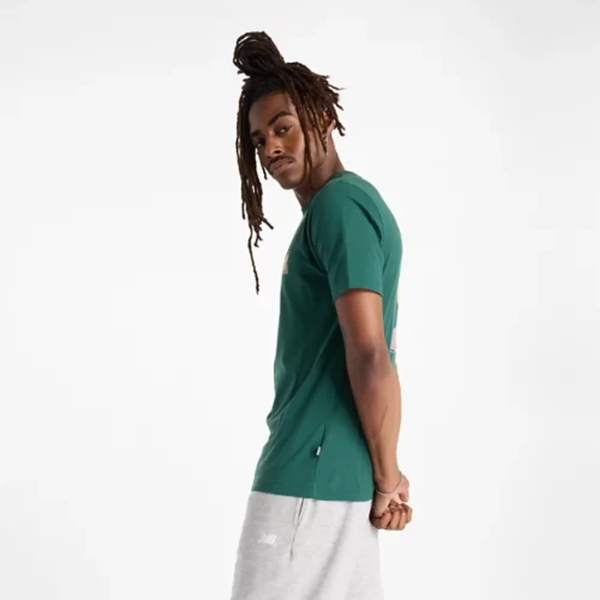 New Balance 550 Tee Men Shortsleeves Green
