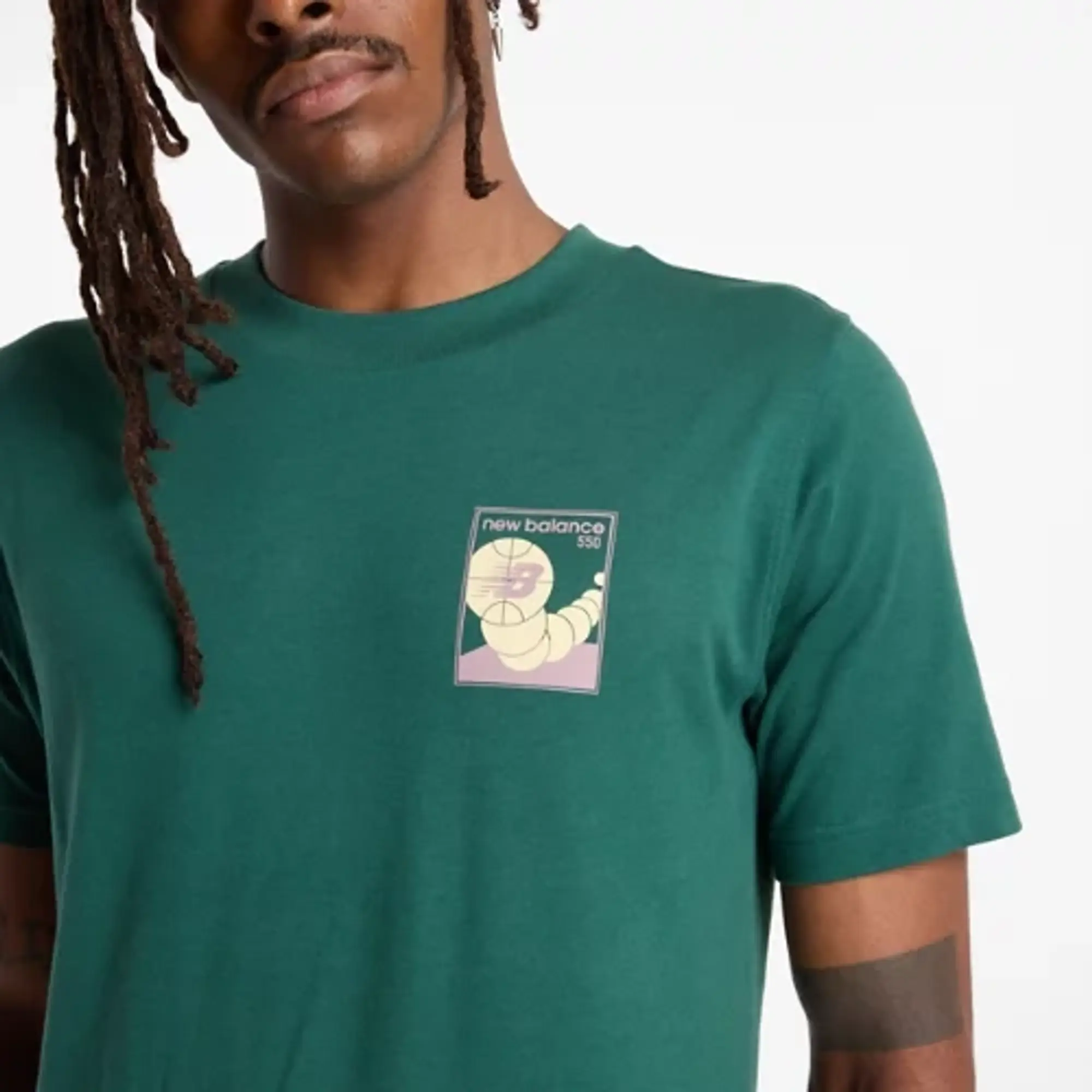 New Balance 550 Tee Men Shortsleeves Green