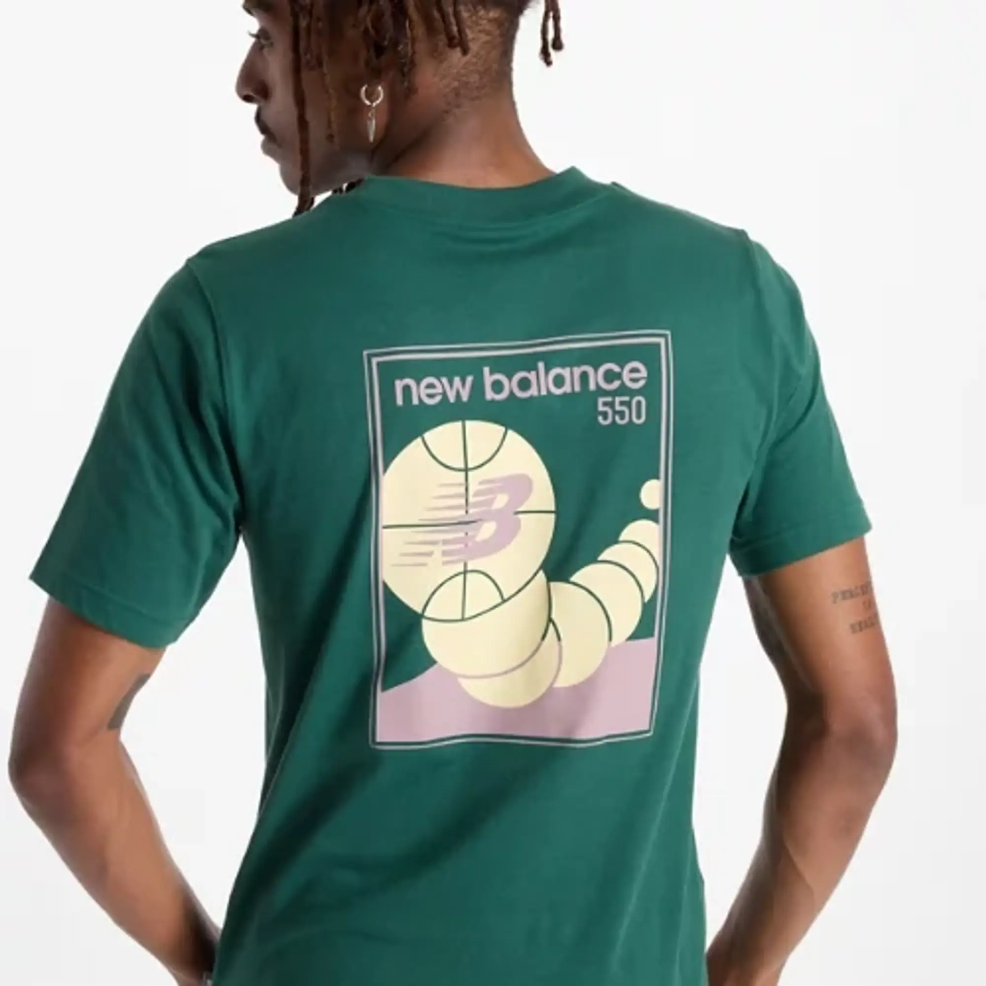 New Balance 550 Tee Men Shortsleeves Green