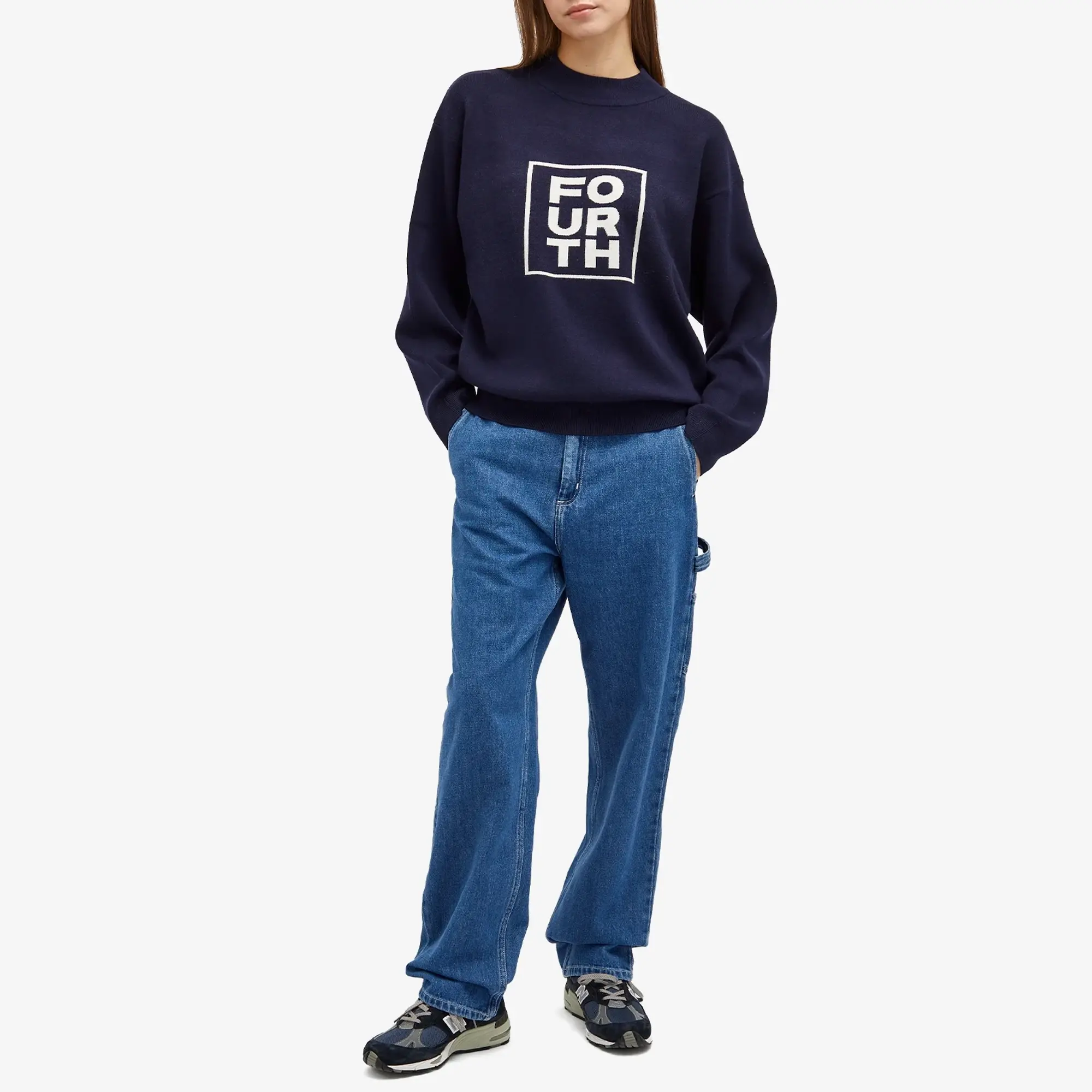 4th & Reckless Women's Valene Knit Jumper Navy