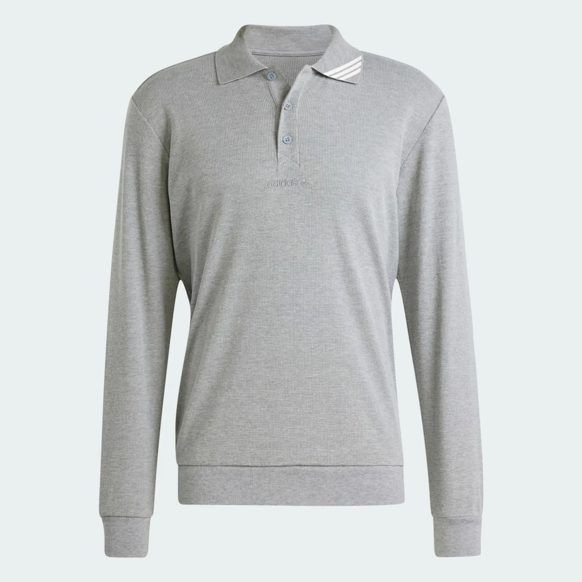 Adidas Men's Long Sleeve Polo Core Heather