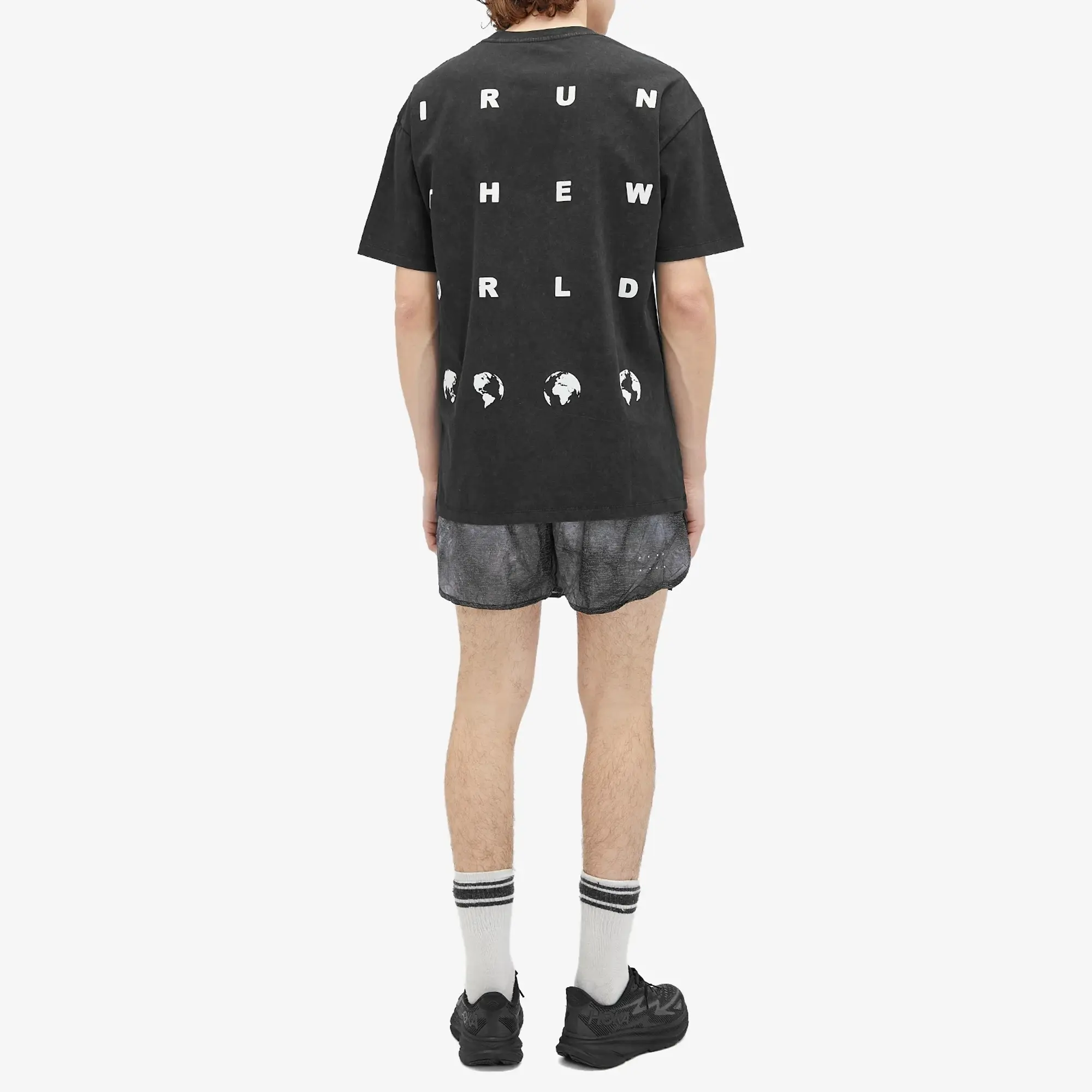 Over Over Men's Run the World Easy T-Shirt Black
