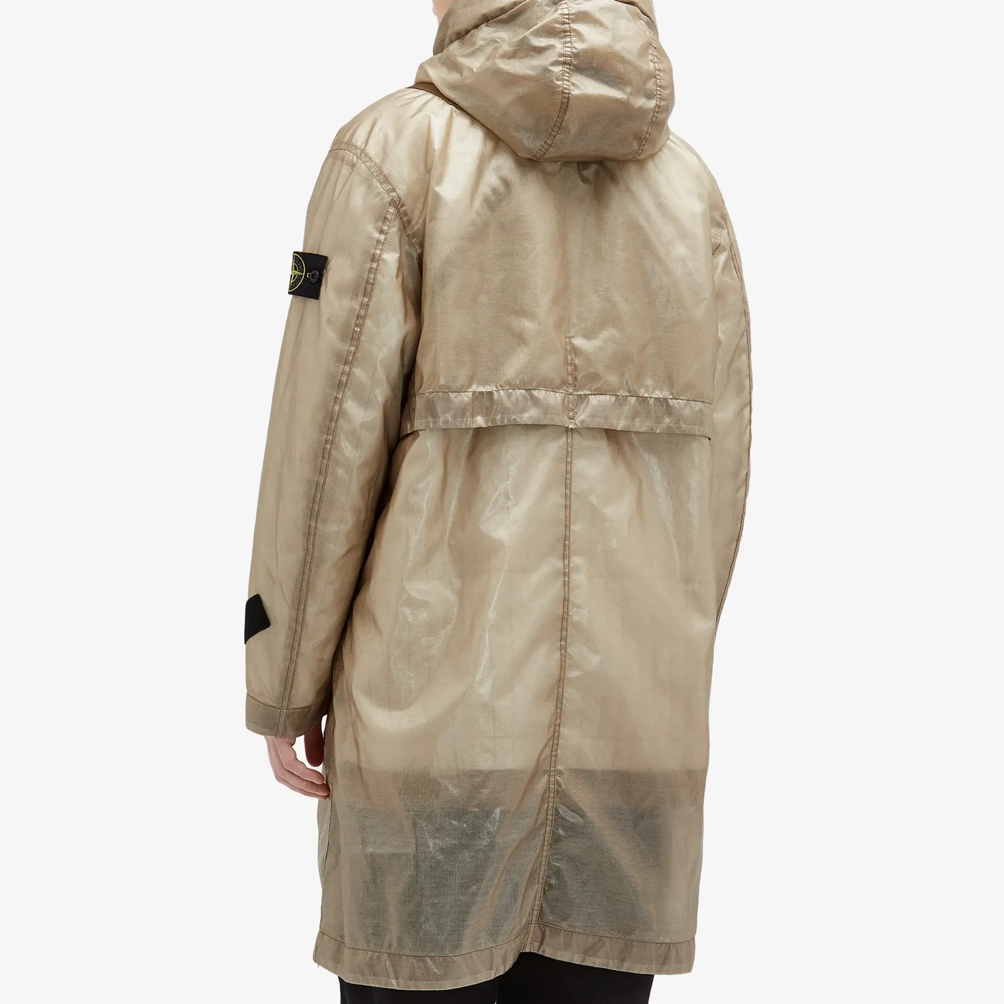 Stone Island Men's Glass Cover-TC Hooded Jacket Biscuit