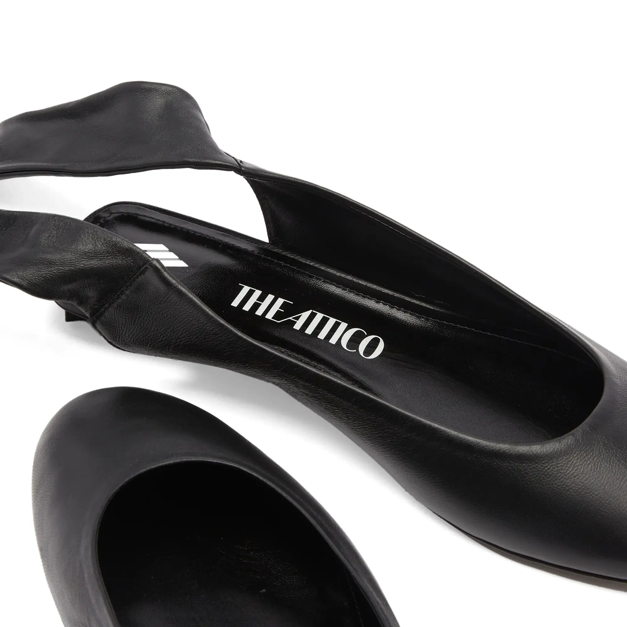 The Attico Women's Cloe Ballerina Flat Shoes Black
