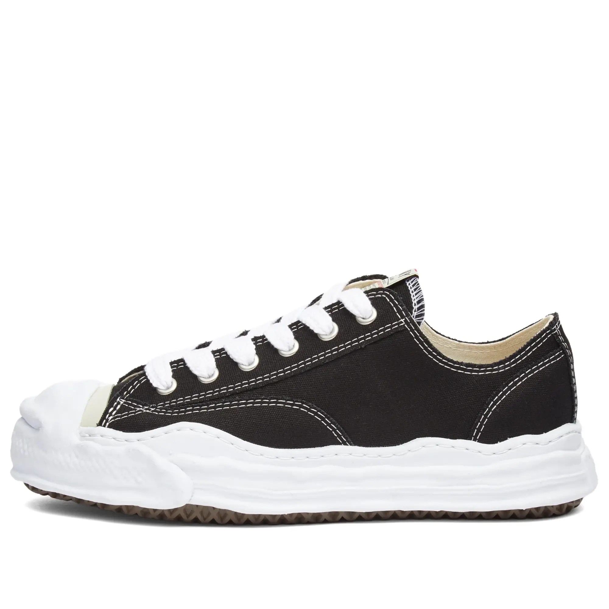 Maison Mihara Yasuhiro Hank Og Sole Low Canvas Sneaker - Black