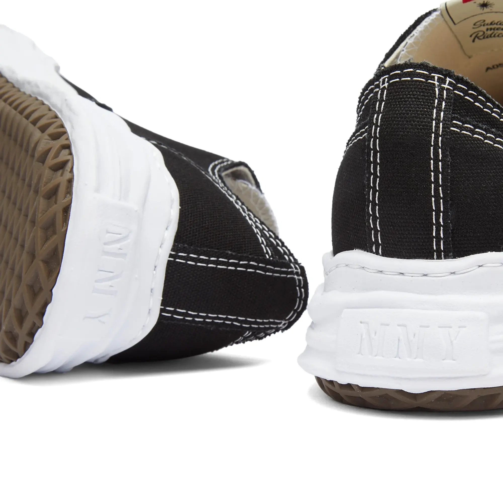Maison Mihara Yasuhiro Hank Og Sole Low Canvas Sneaker - Black