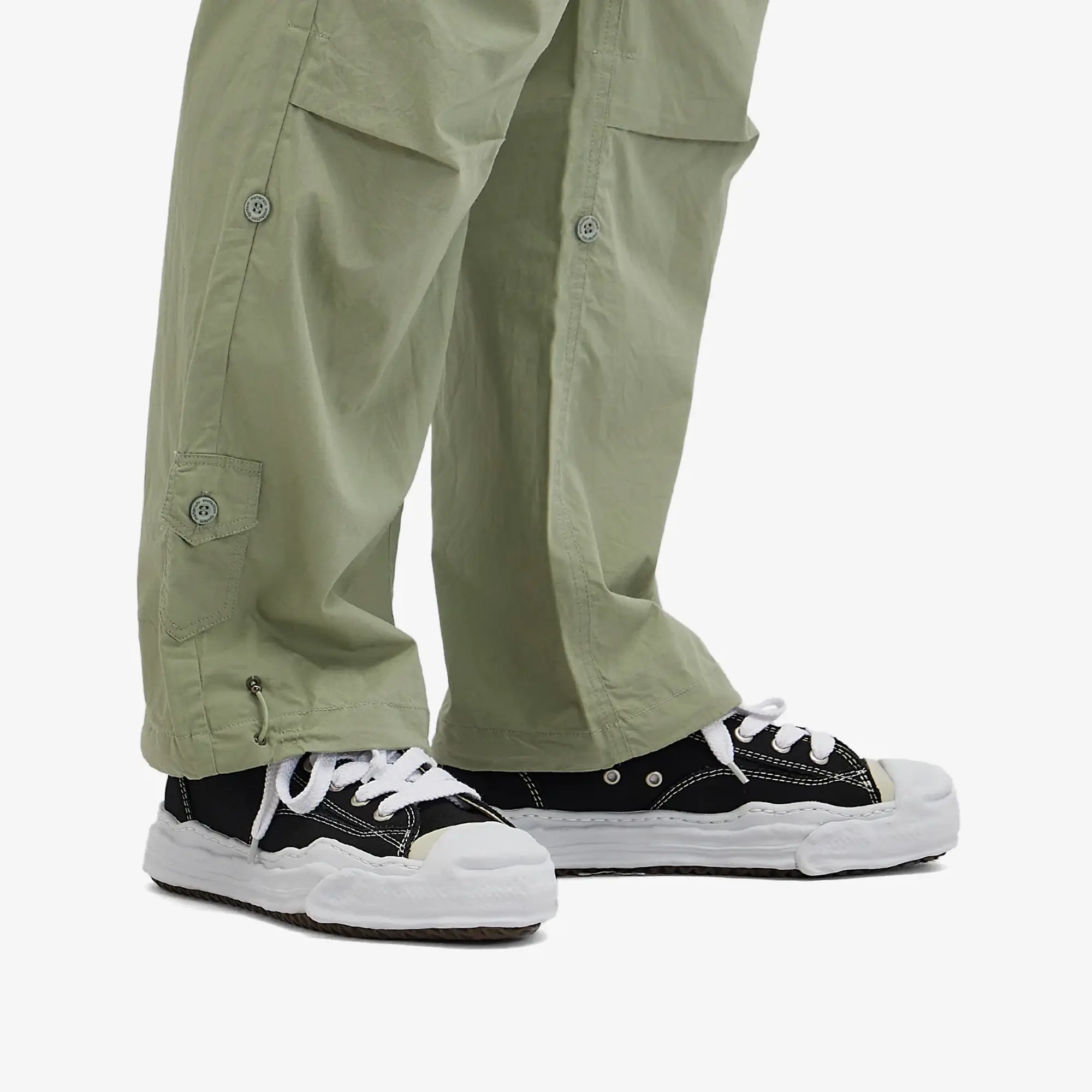 Maison Mihara Yasuhiro Hank Og Sole Low Canvas Sneaker - Black