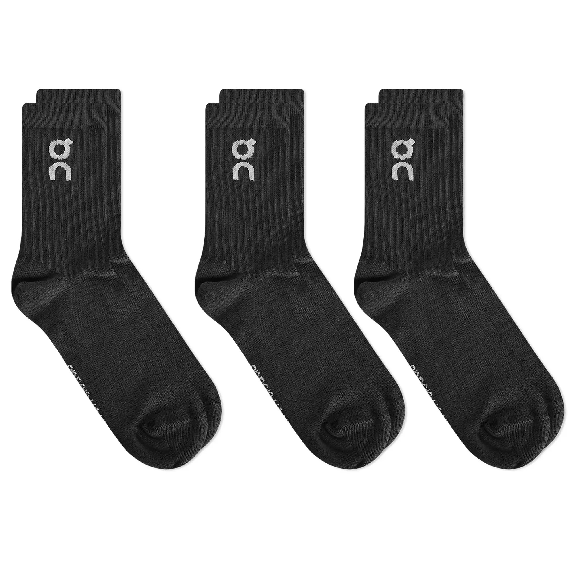 On Logo Sock 3-Pack Black Xl