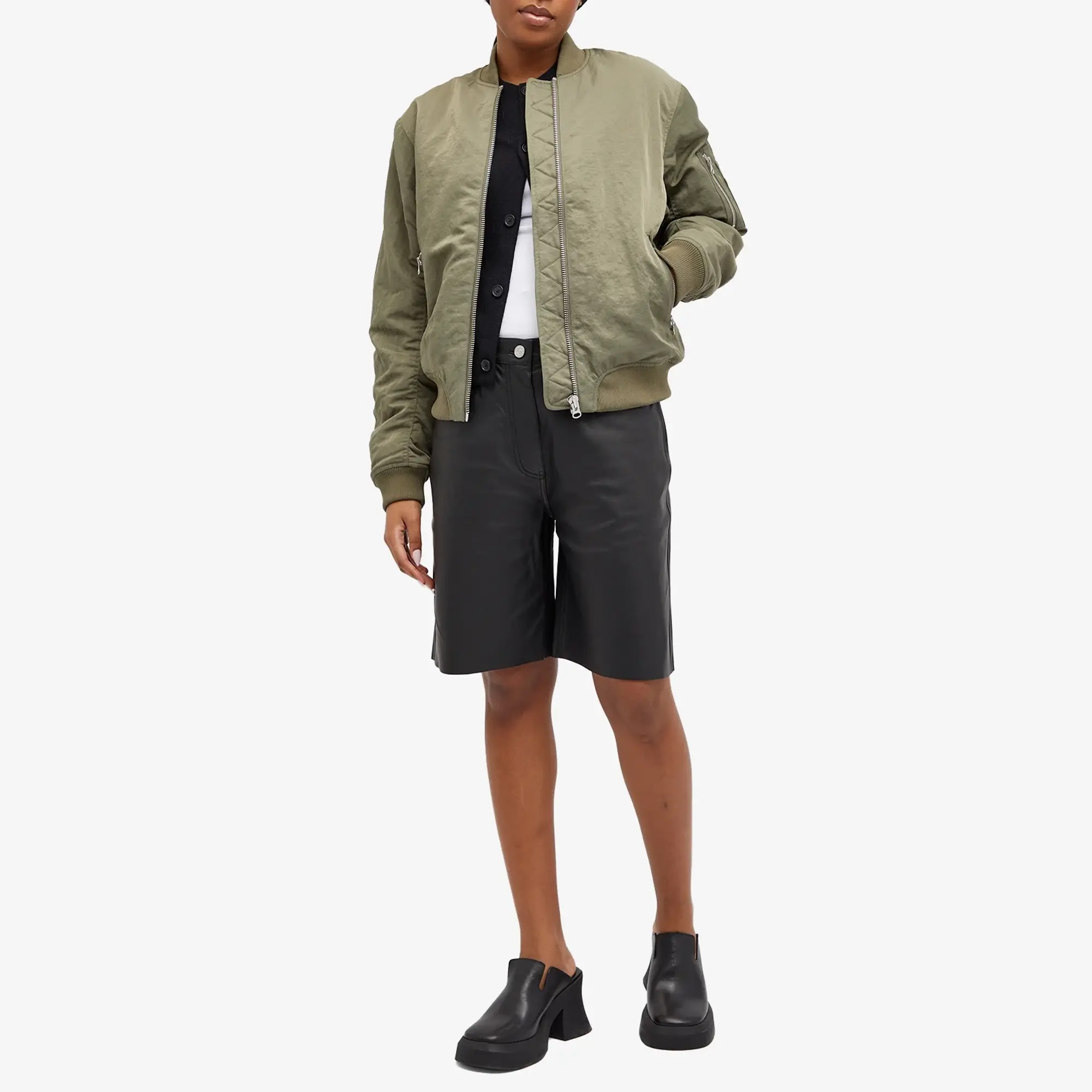 Samsøe Samsøe Women's Mae Bomber Jacket Dusty Olive