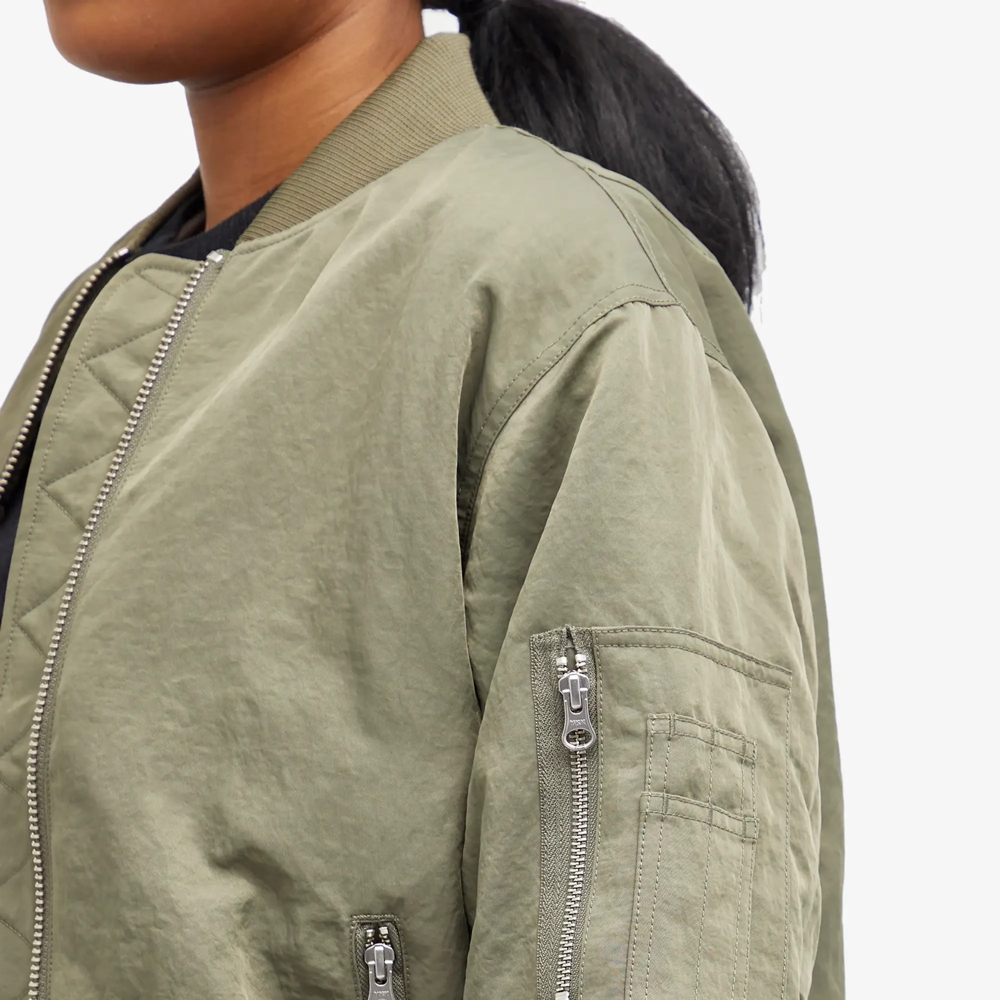 Samsøe Samsøe Women's Mae Bomber Jacket Dusty Olive