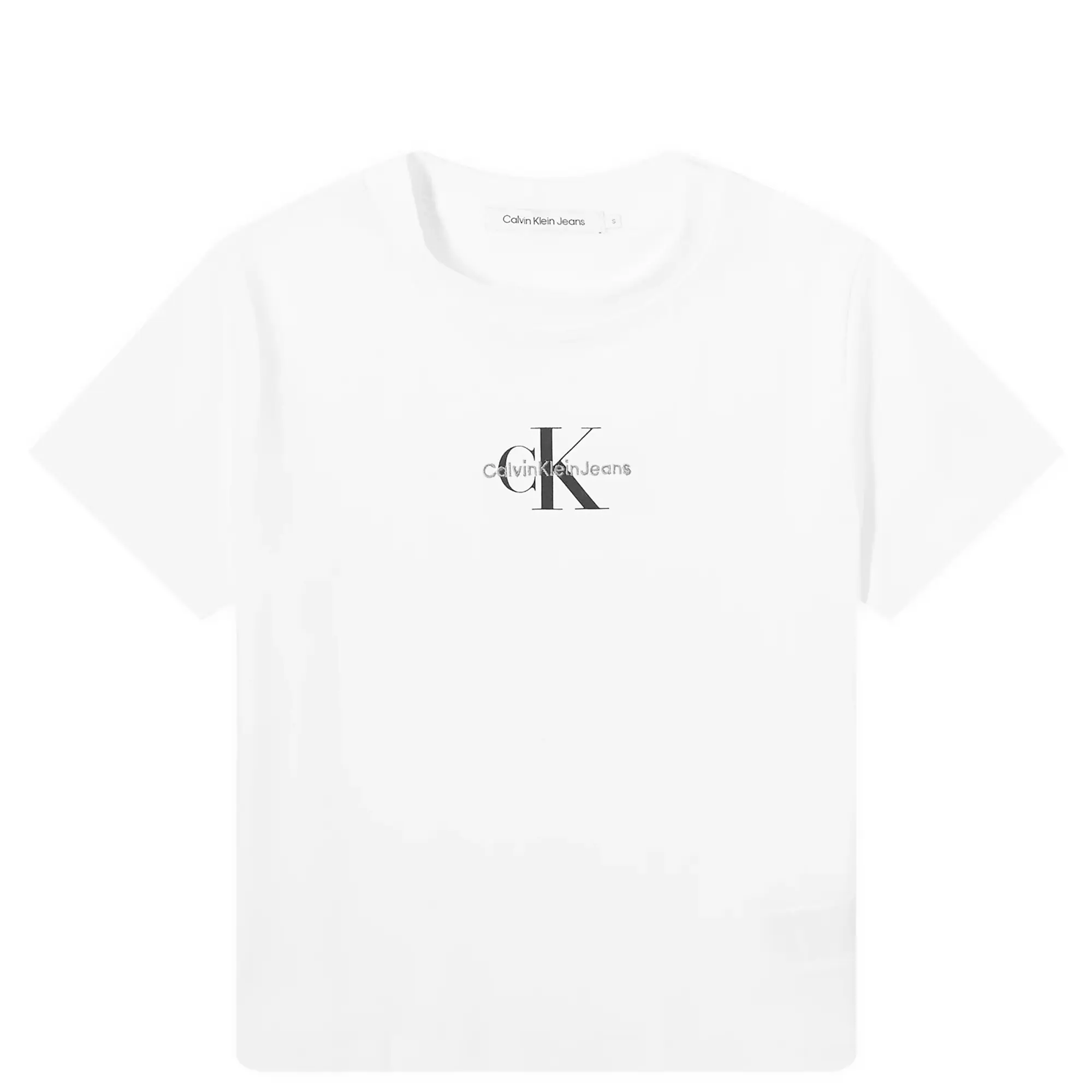 Calvin Klein Women's Monologo Baby T-Shirt Bright White