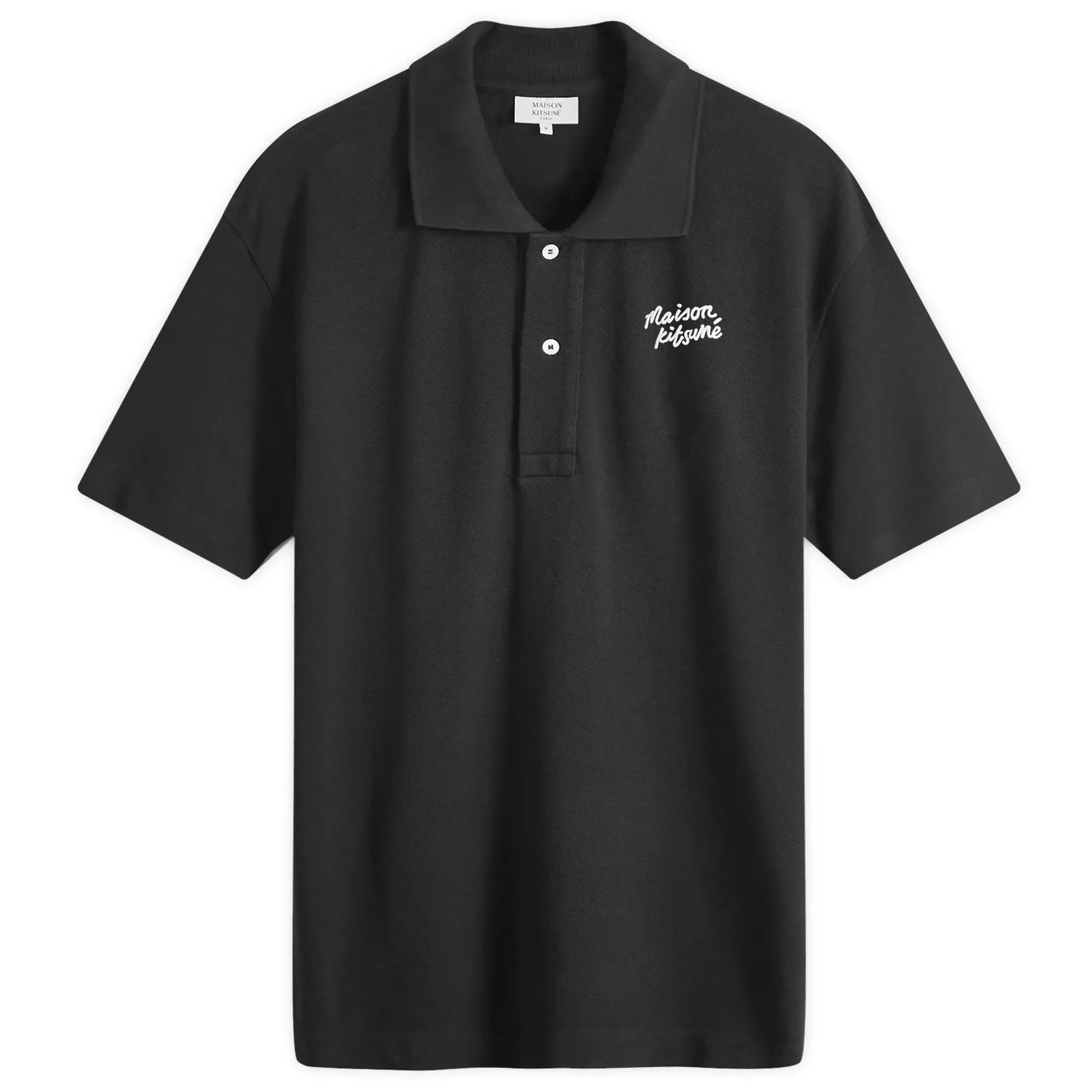 Maison Kitsuné Maison Kitsune Handwriting Comfort Polo Men Polos Black