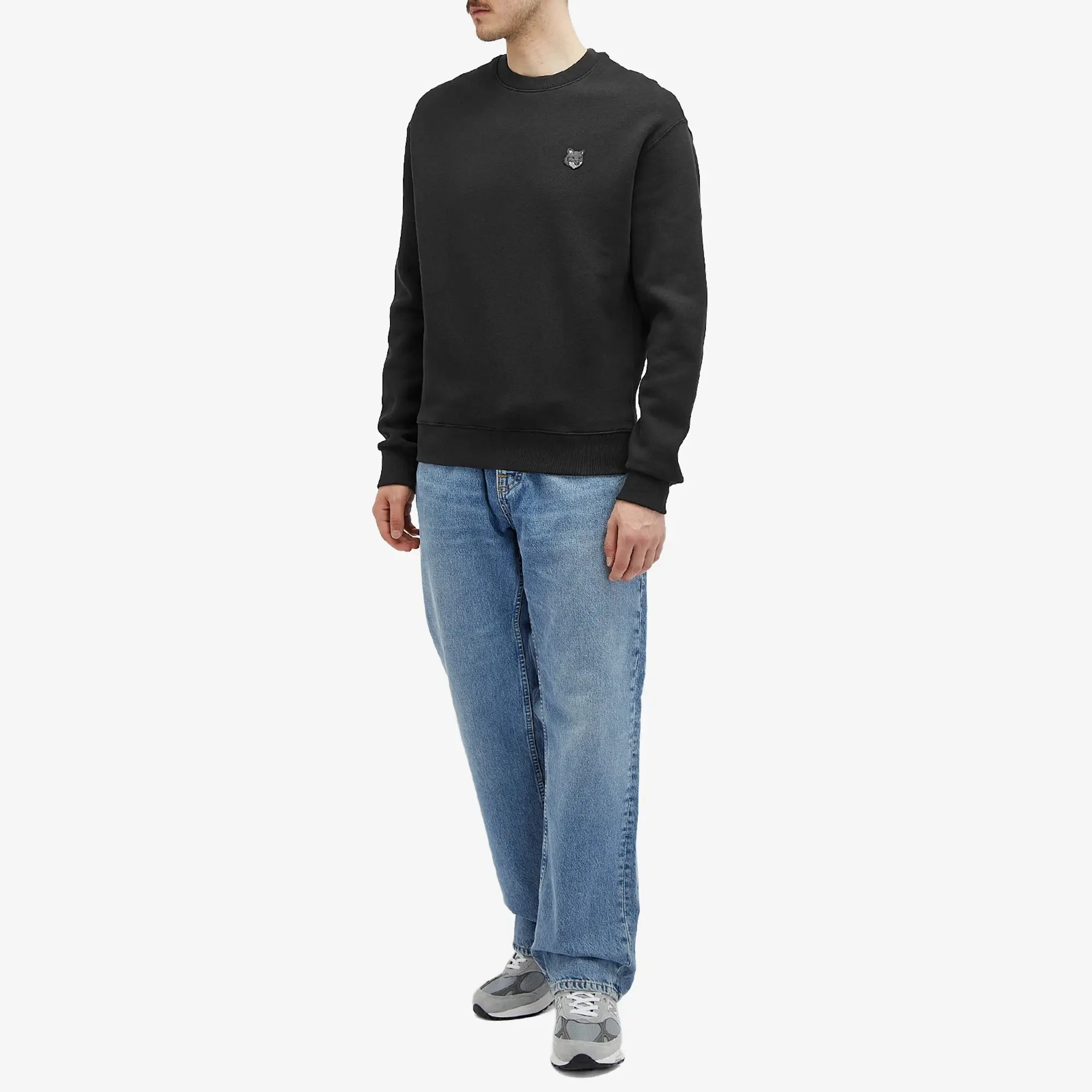 Maison Kitsuné Maison Kitsune Bold Fox Head Patch Comfort Sweatshirt Men Sweatshirts Black