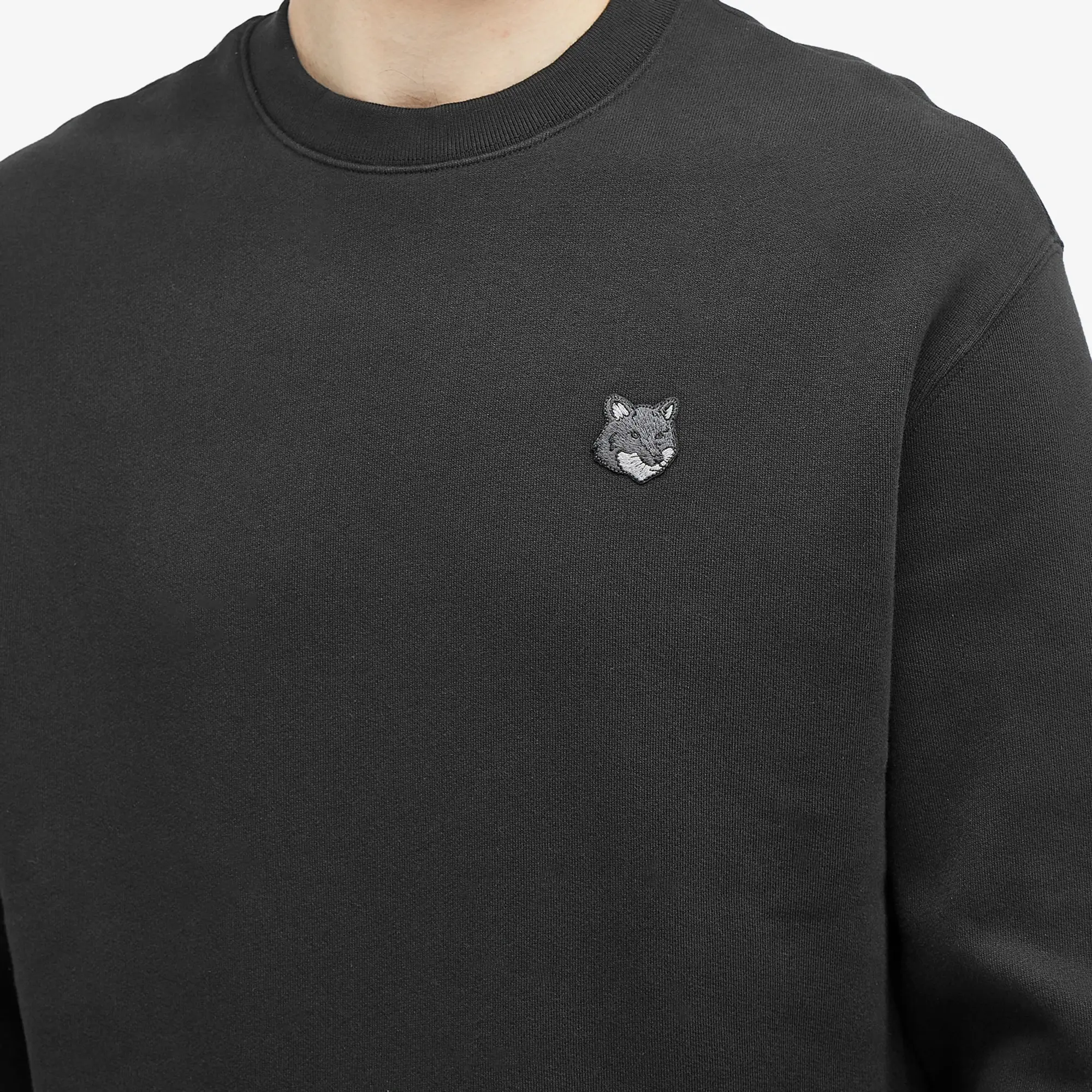Maison Kitsuné Maison Kitsune Bold Fox Head Patch Comfort Sweatshirt Men Sweatshirts Black