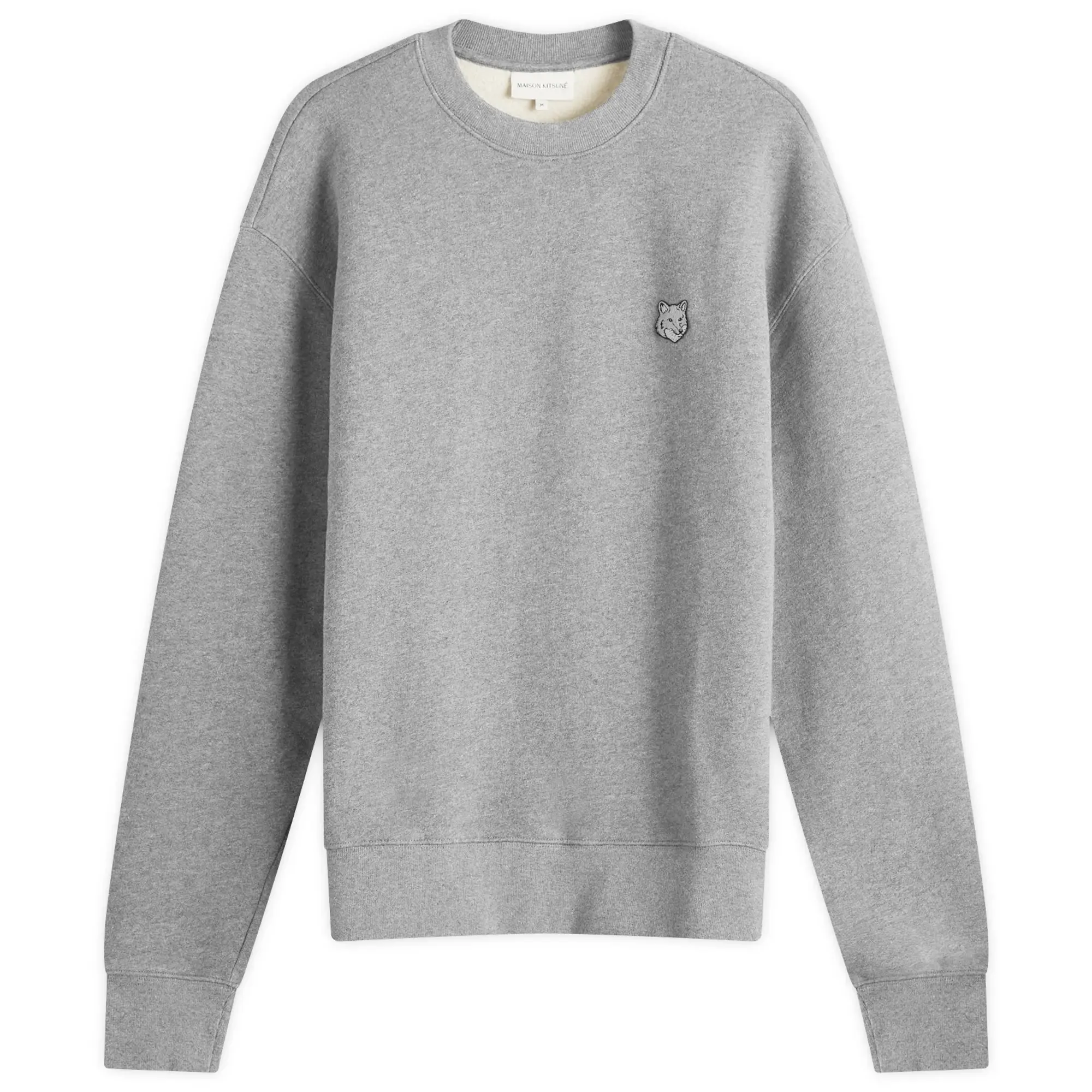 Maison Kitsuné Maison Kitsune Bold Fox Head Patch Comfort Sweatshirt Men Sweatshirts Grey