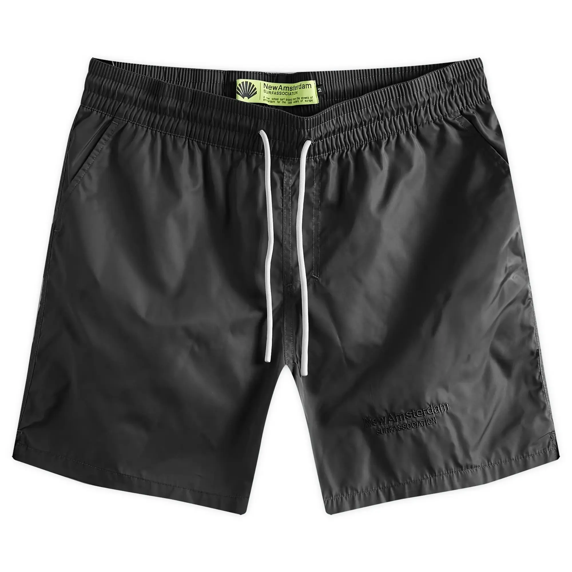 New Amsterdam Surf Association New Amsterdam Logo Boardshort Men Casual Shorts Black