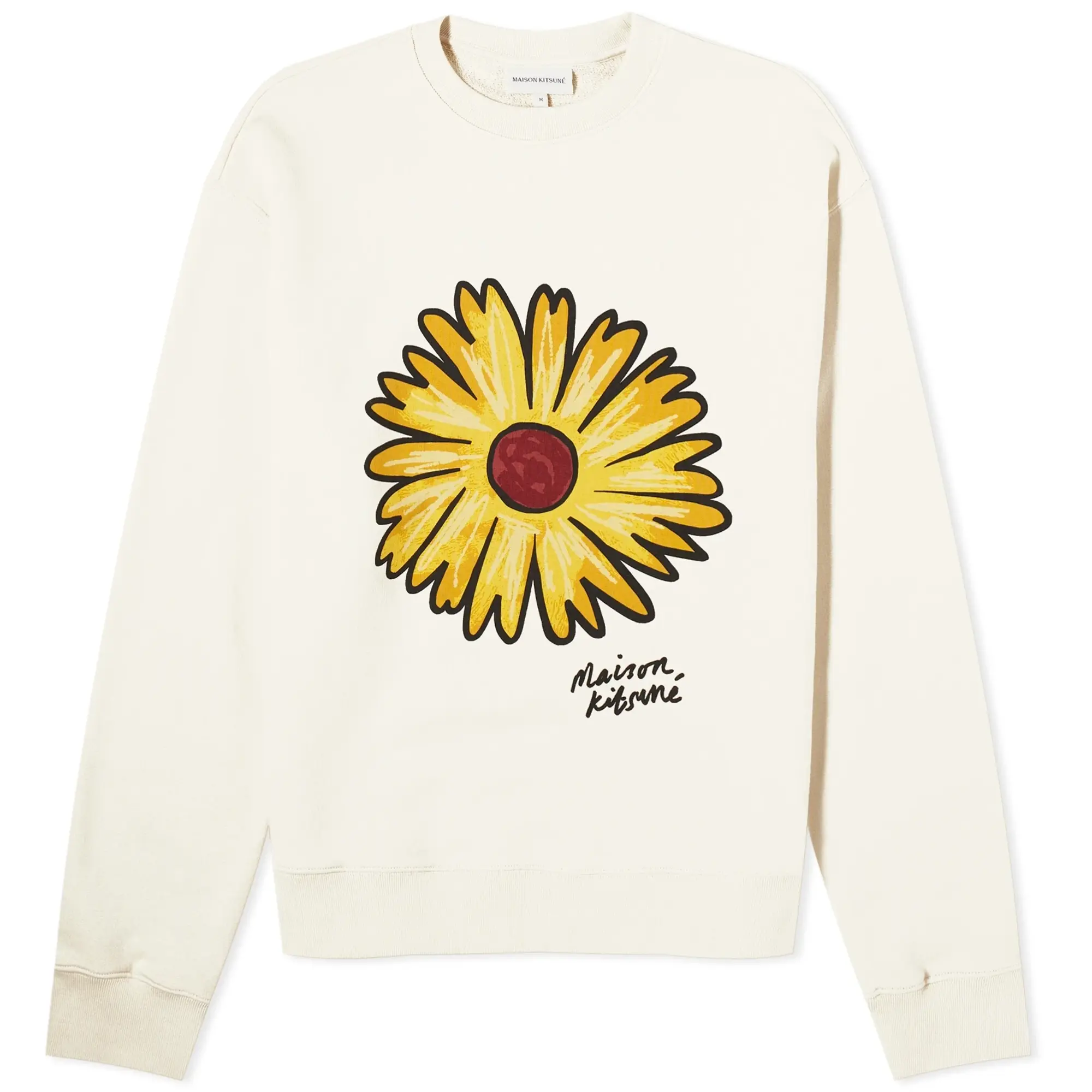 Maison Kitsuné Maison Kitsune Floating Flower Comfort Sweatshirt Men Sweatshirts Beige