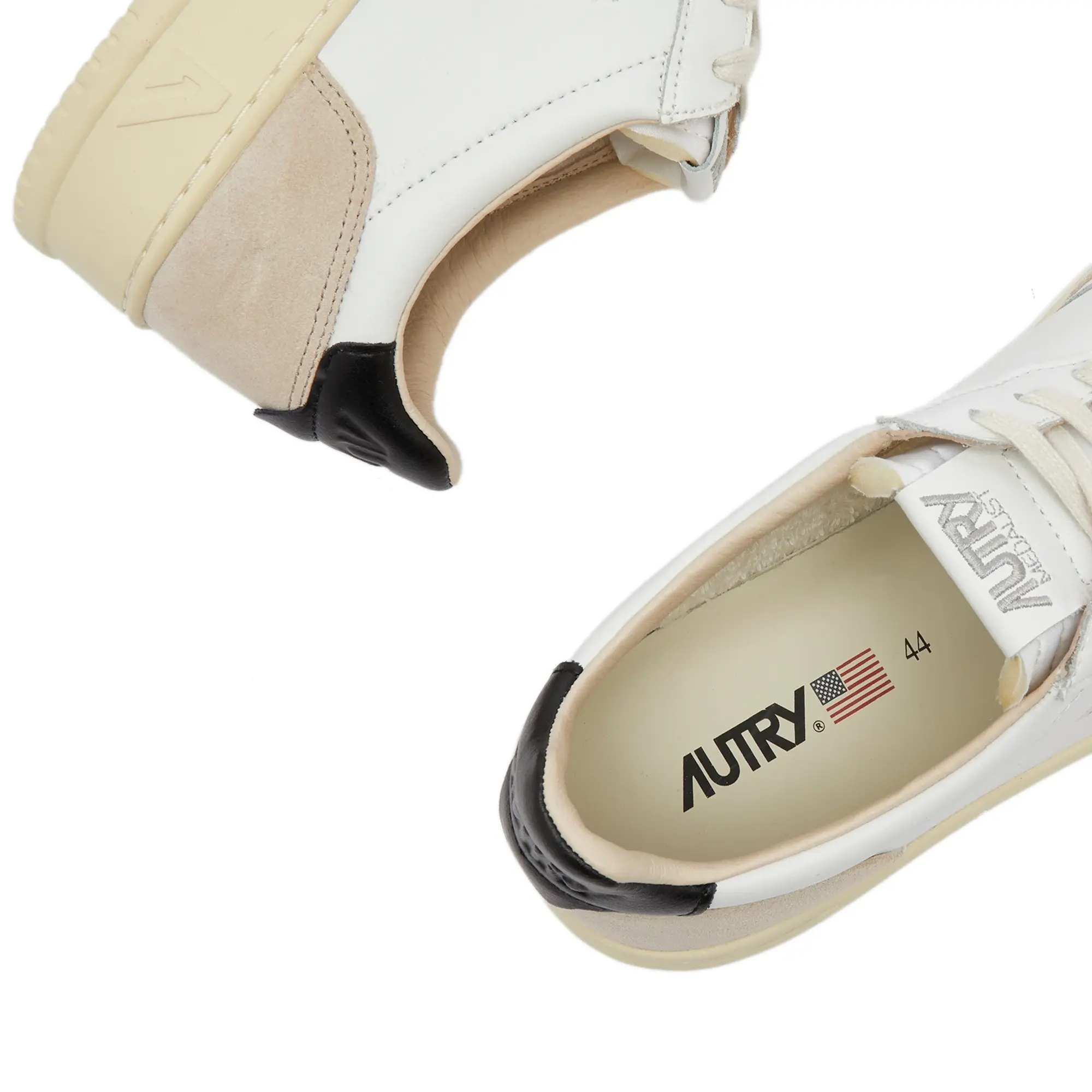 Autry Action Shoes Medalist Low Men Lowtop Black|White