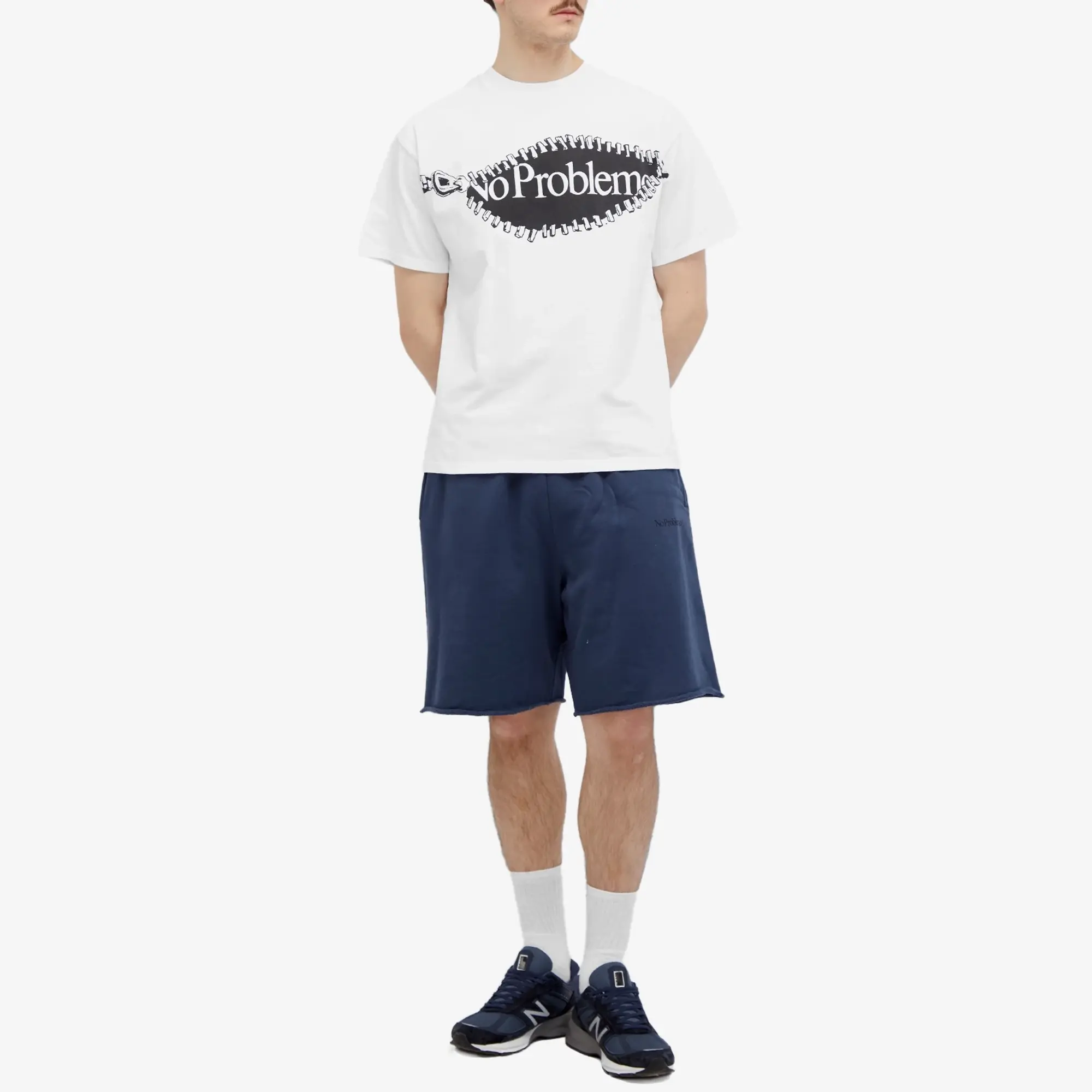 No Problemo Zip Logo T-Shirt, White