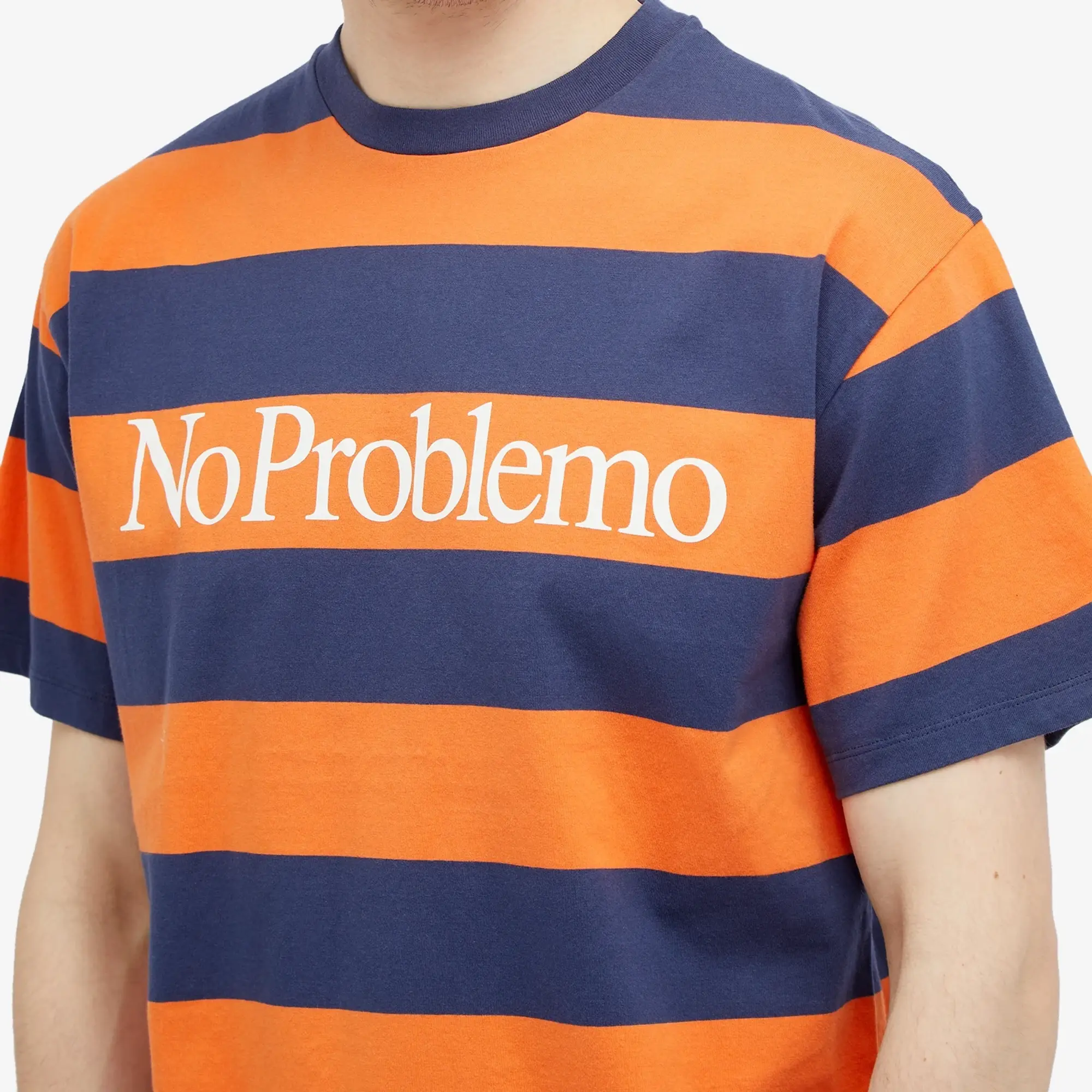 No Problemo Stripe T-Shirt, Orange