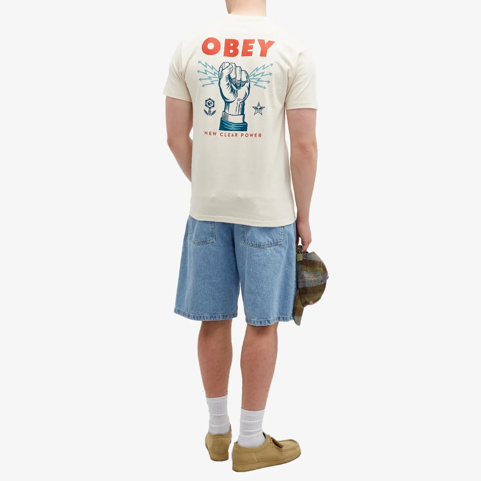 T-Shirt Obey New Clear Power T-Shirt Cream Xl