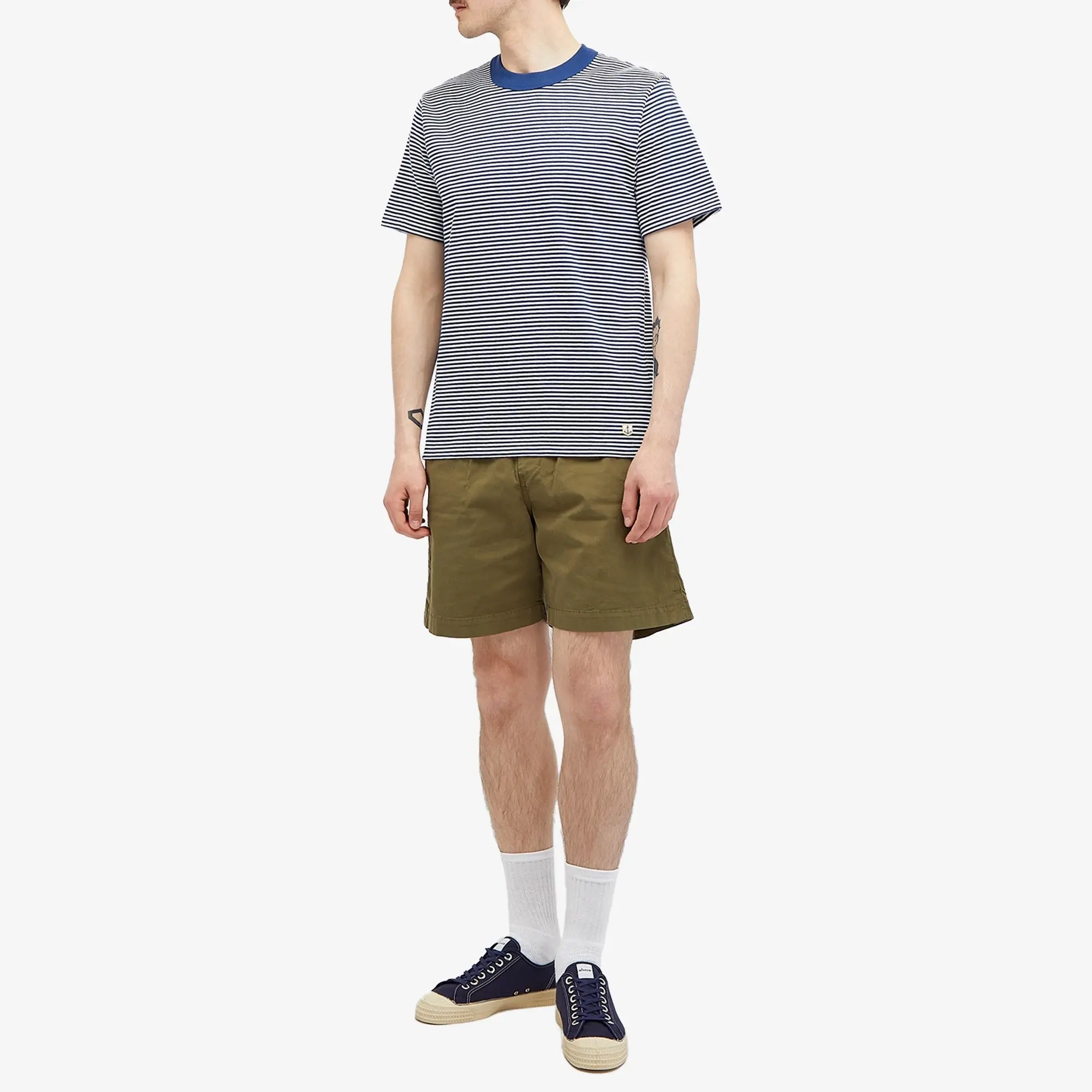 Armor-Lux Armor Lux Stripe T-Shirt, Océano/Milk