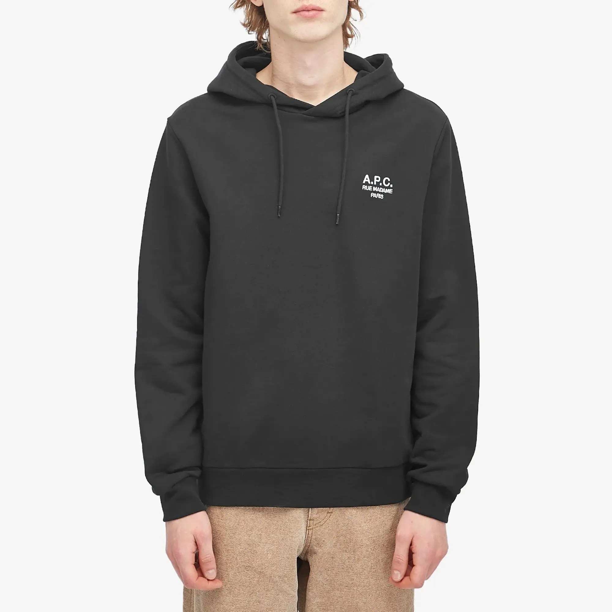 Asics A.P.C. Men's Rue Madame Logo Hoodie Black/White