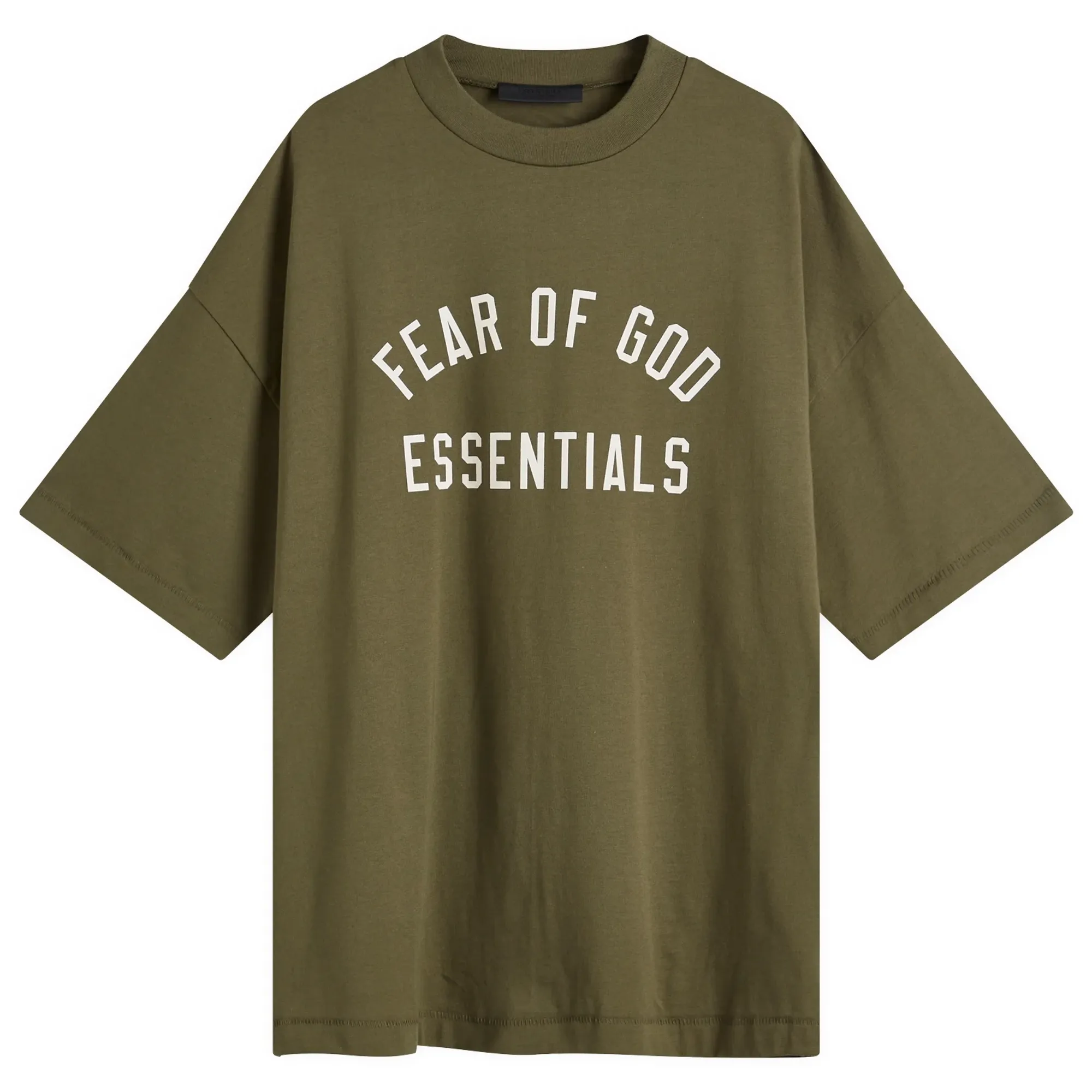Fear of God ESSENTIALS Men's Jersey Crewneck T-Shirt Military